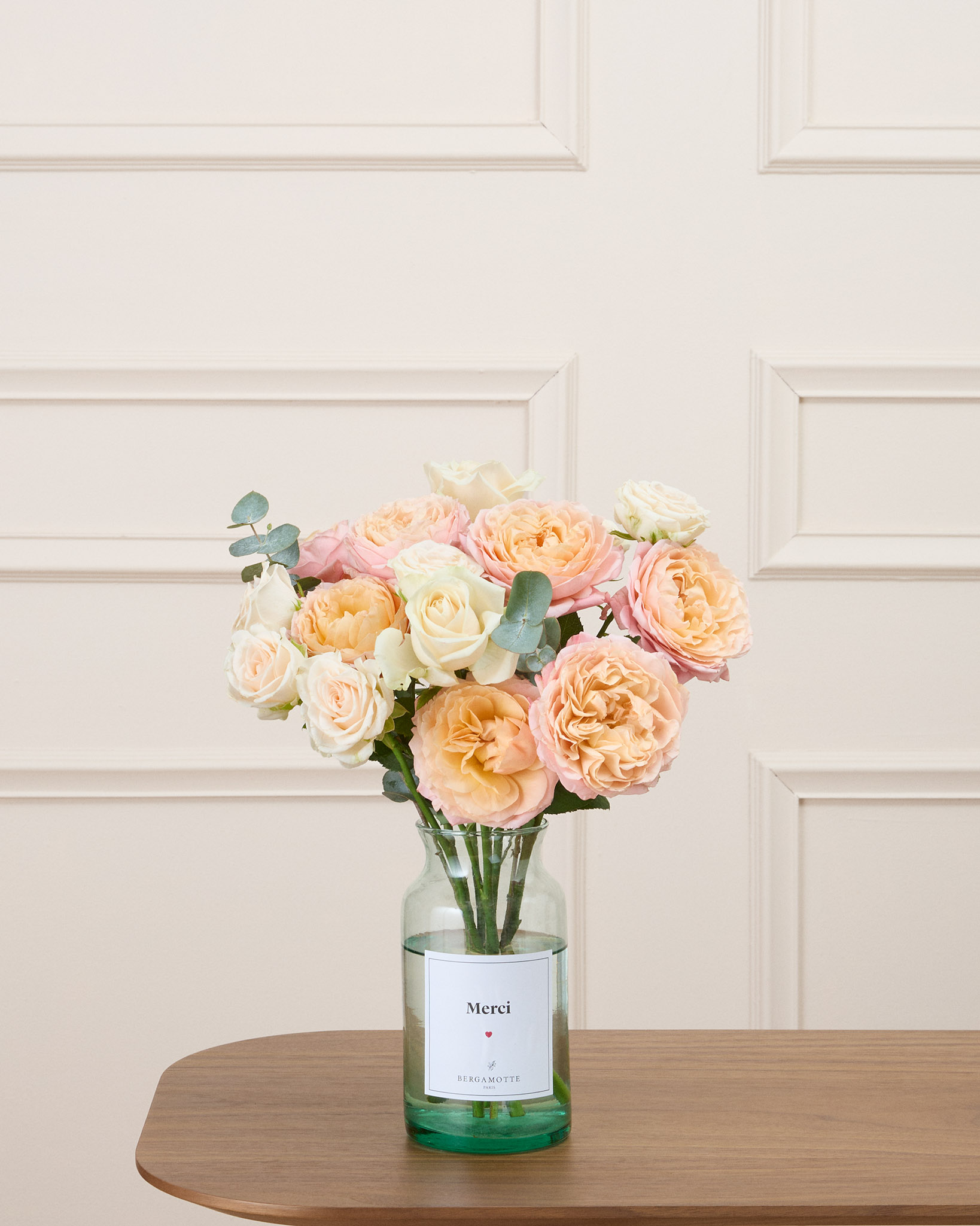 Bouquet Bagatelle S & Vase Luz personnalisé