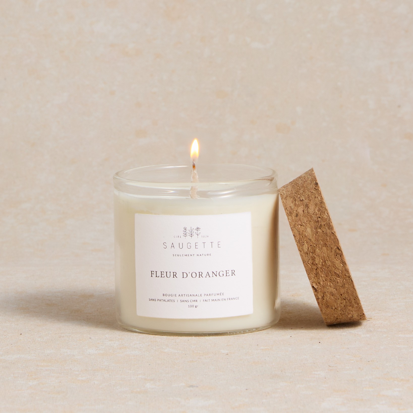 Gus et son cache-pot en céramique & Bougie Fleur d