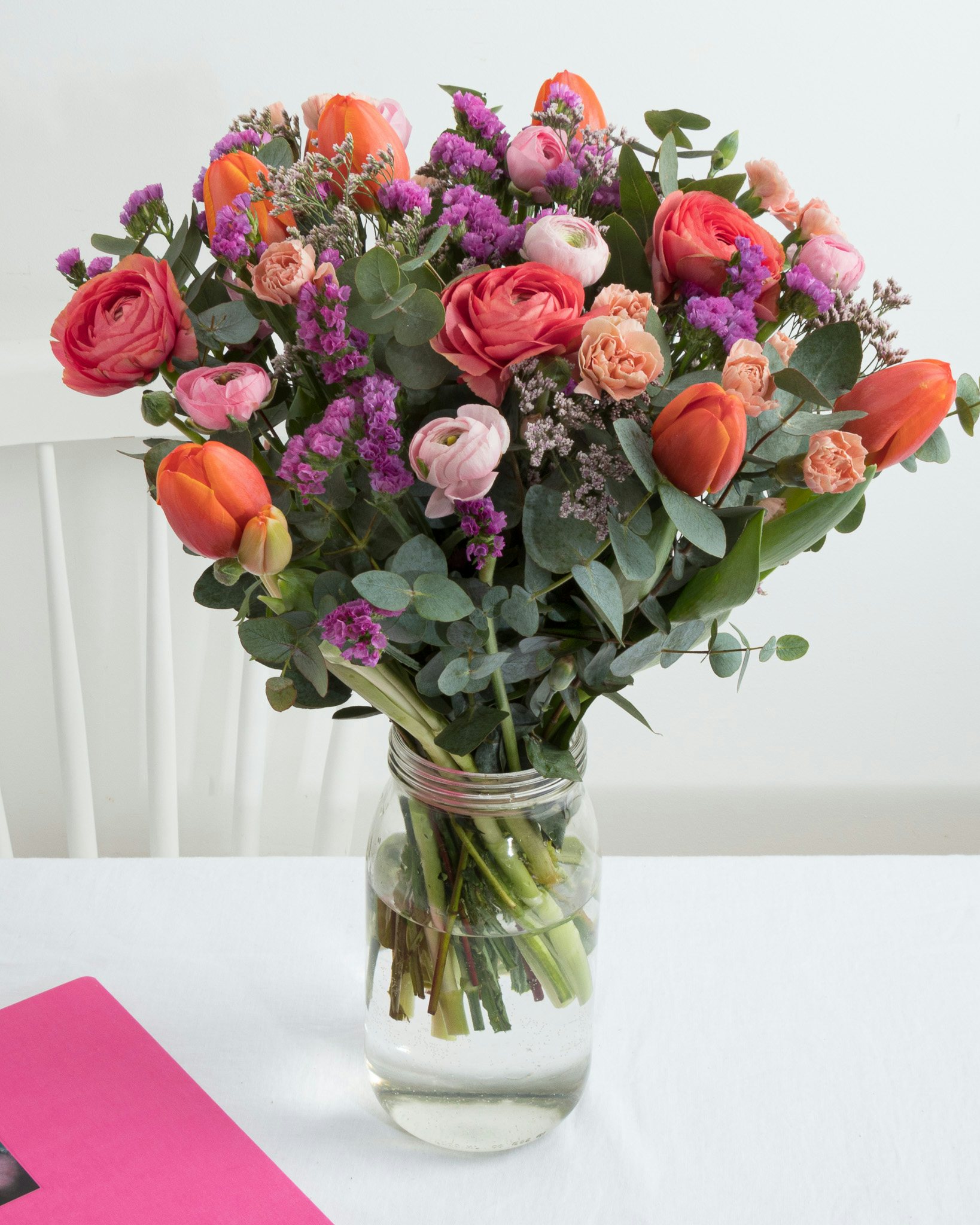 Bouquet Amman L & vase Le Parfait