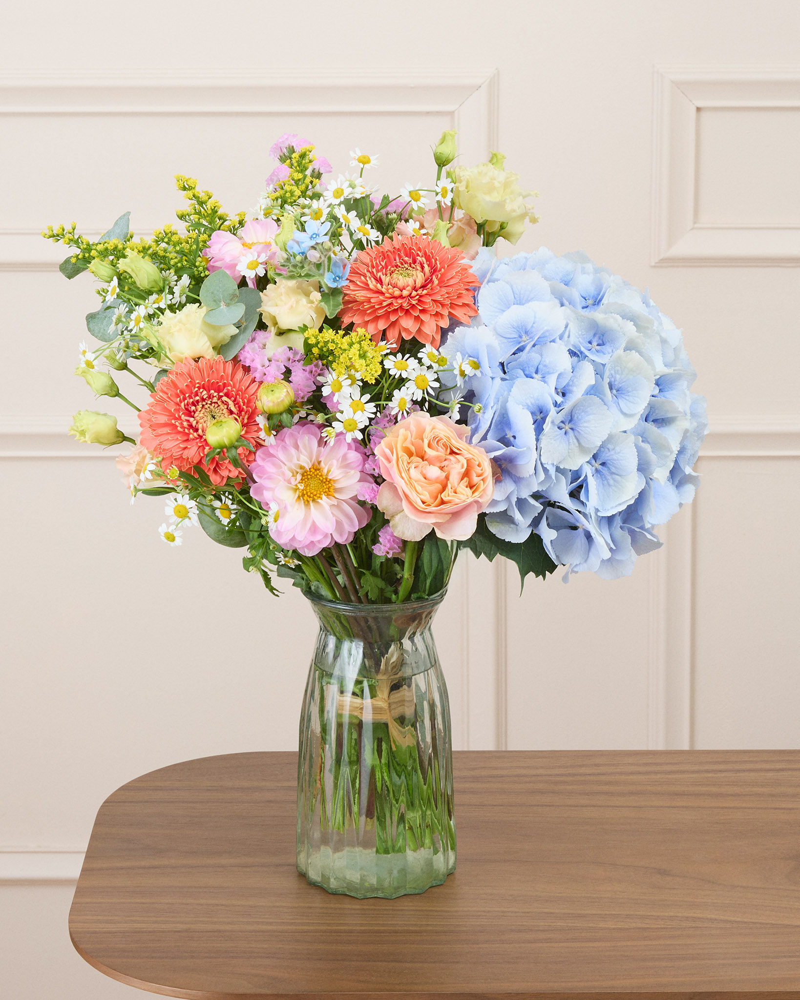 Bouquet Cassis M & Vase Ruby