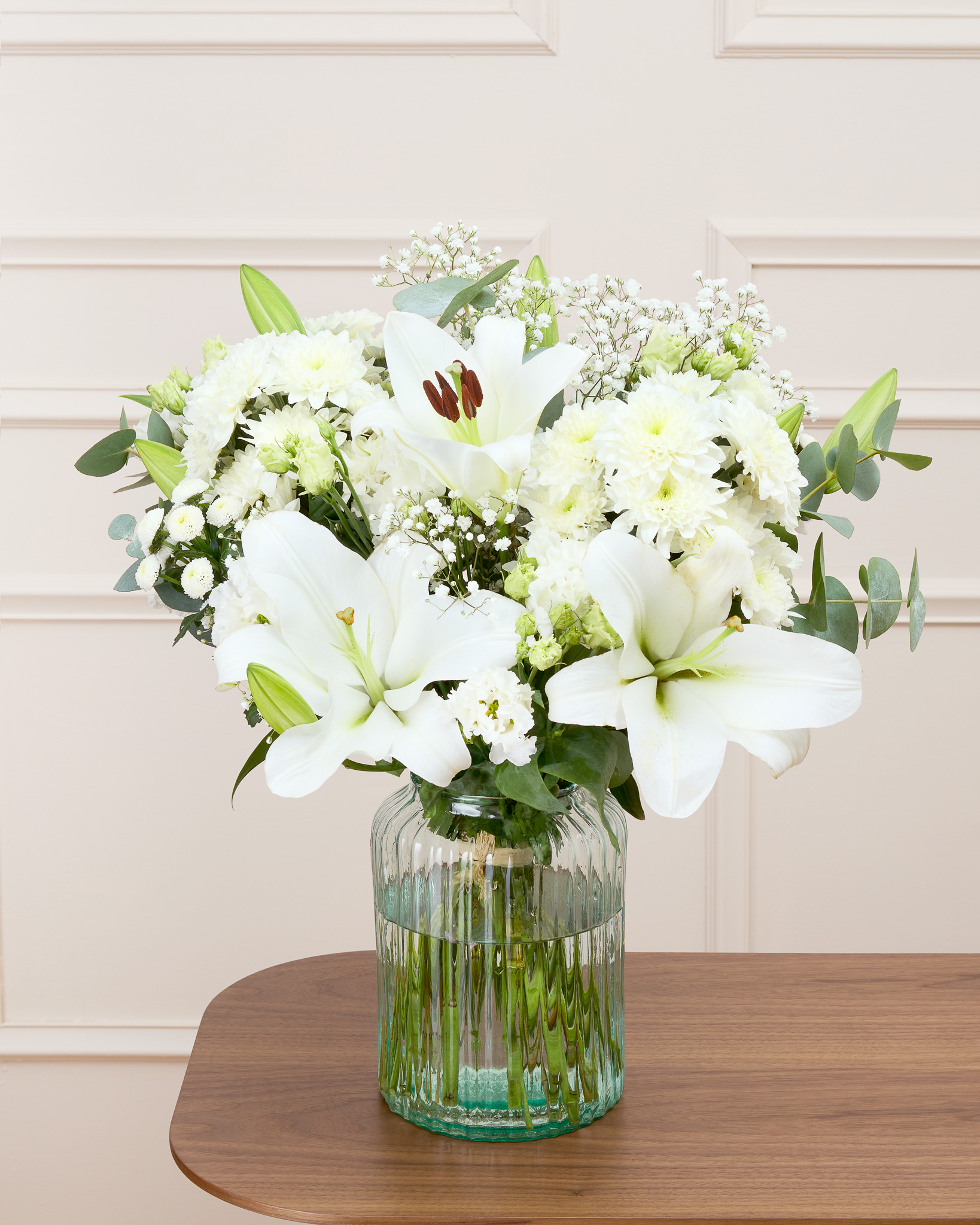 Bouquet Santorin L & Vase Iris