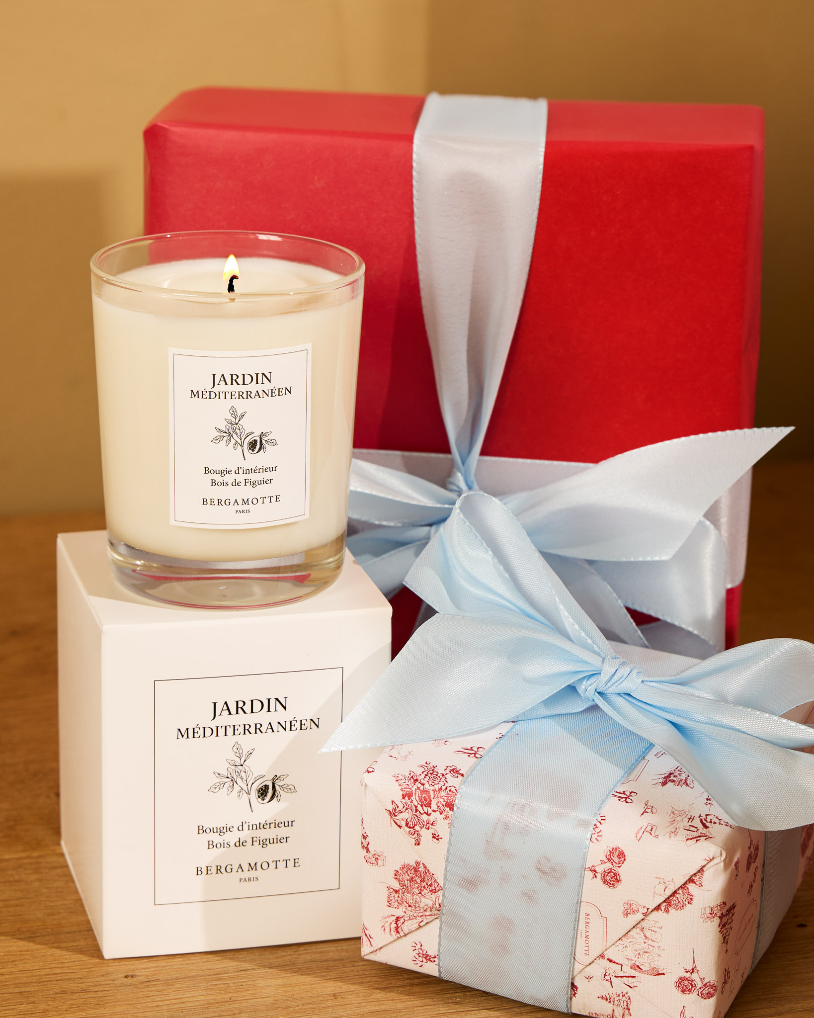 idées cadeaux bergamotte, bougie parfumée