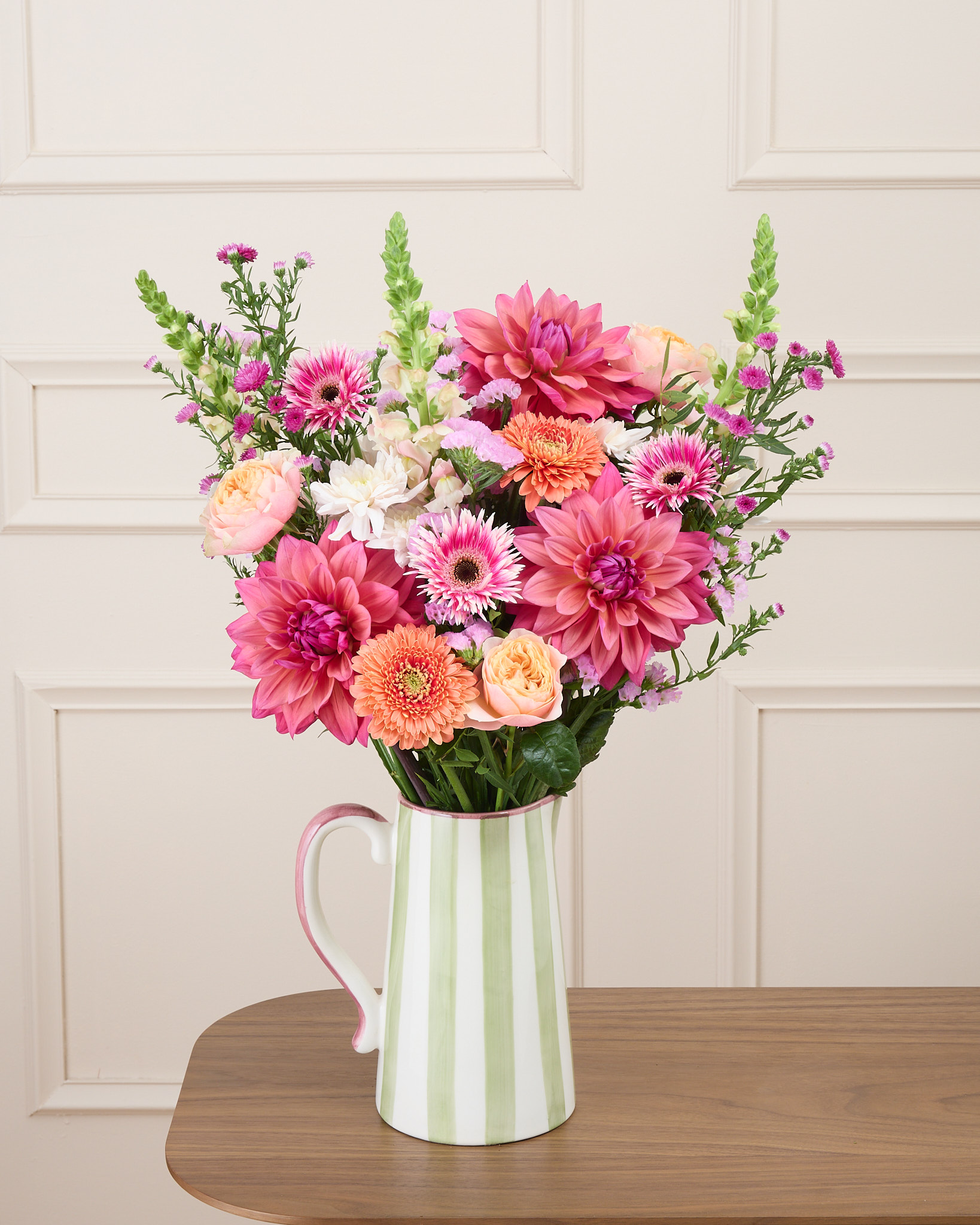 Bouquet Yosemite L & Vase Faro vert