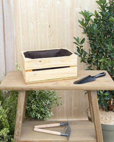 Jardinière en bois - Accessoires décoration - Idées cadeaux - Fleuriste Bergamotte