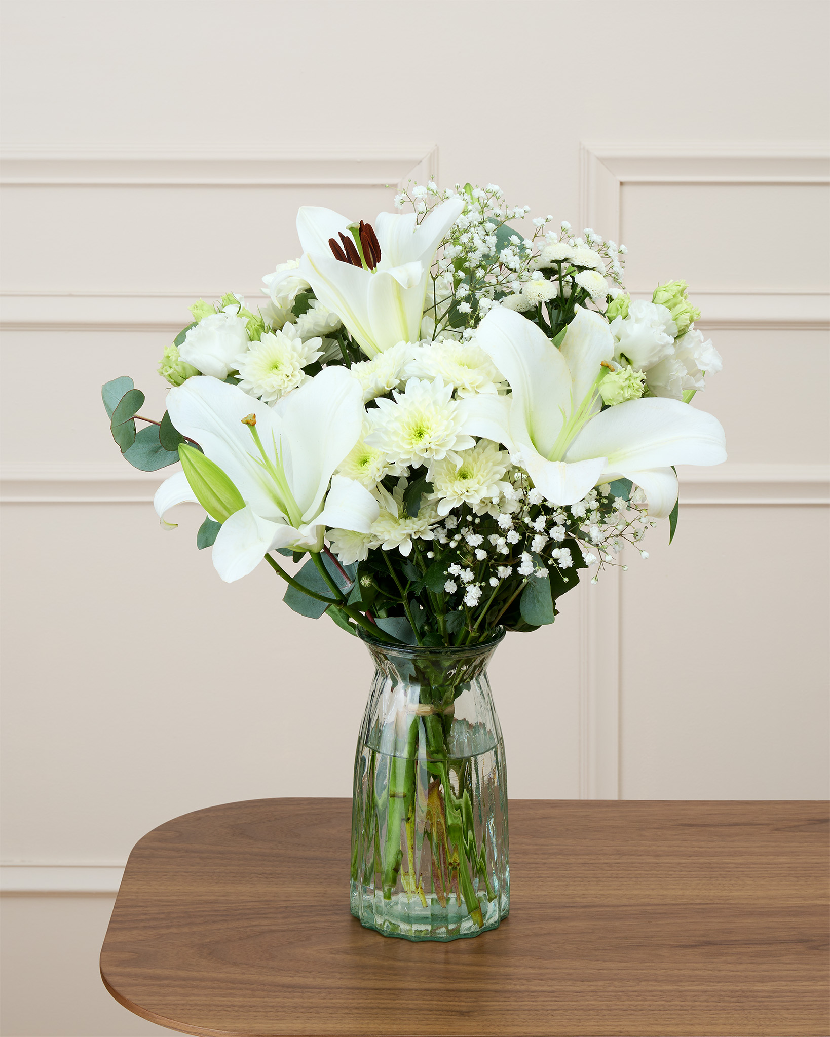 Bouquet Santorin M & Vase Ruby