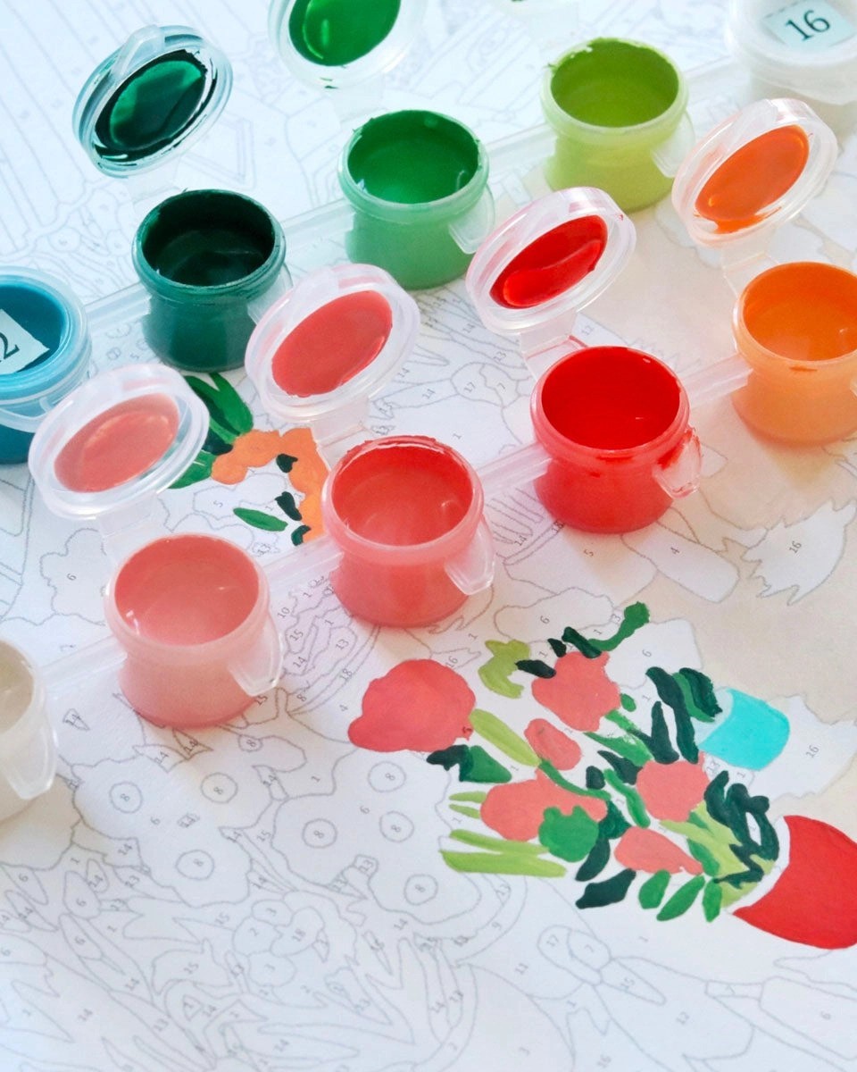 Kit peinture Marché aux fleurs - Petit Pinceau