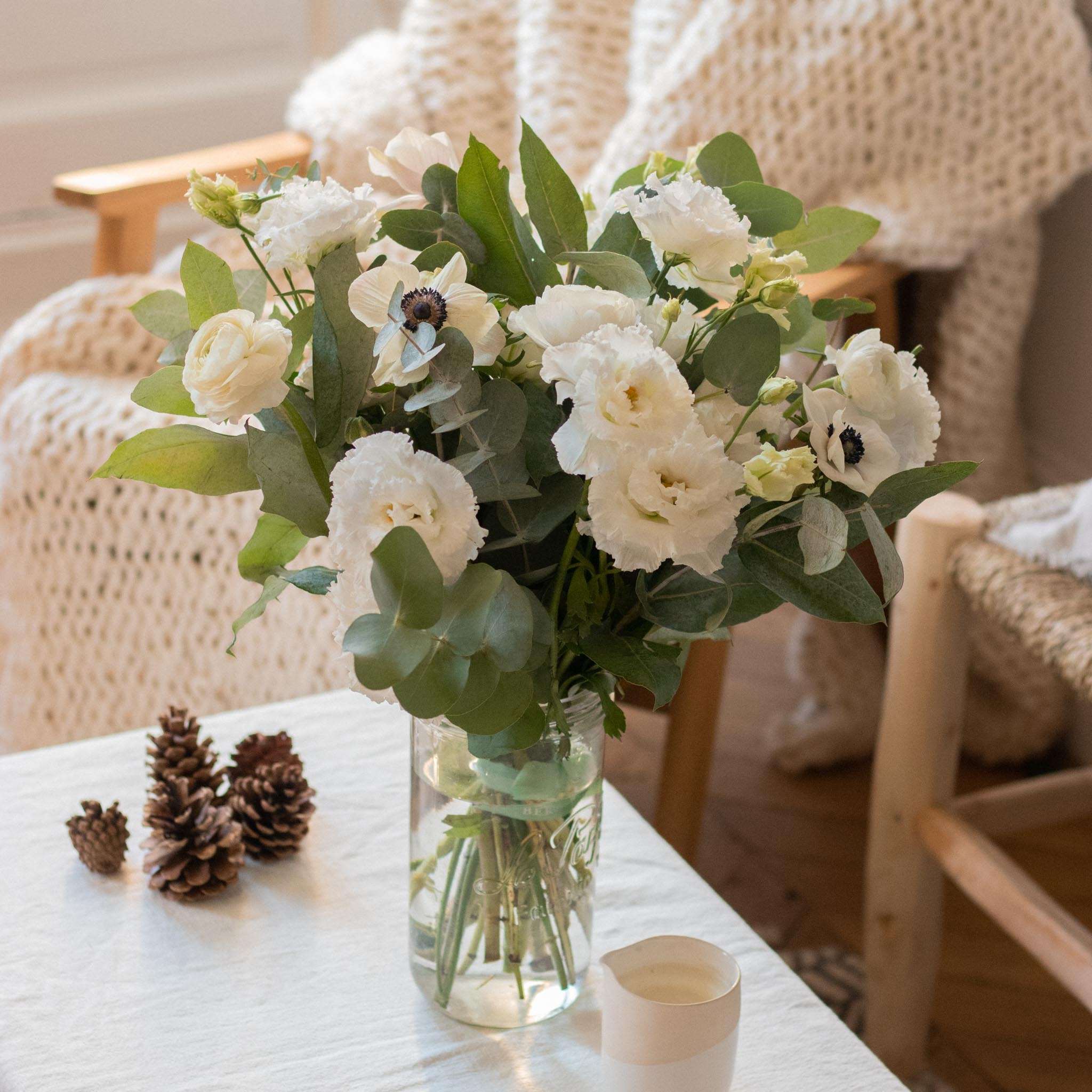 Bouquet Mont Fuji et vase Le Parfait