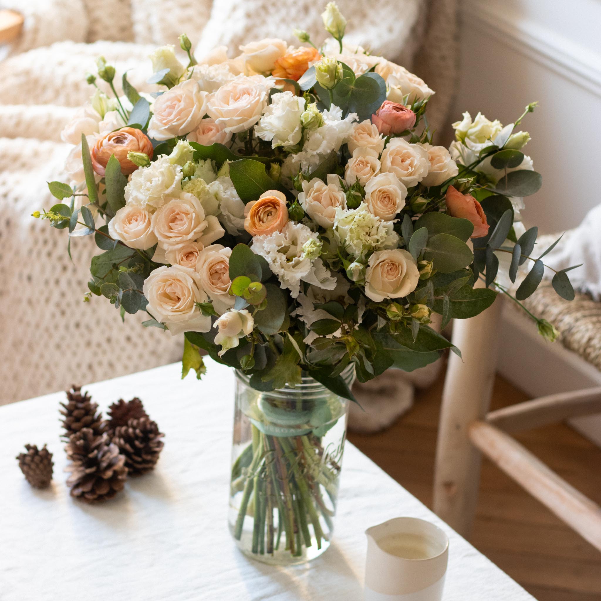 Bouquet Hobart+ et vase Le Parfait