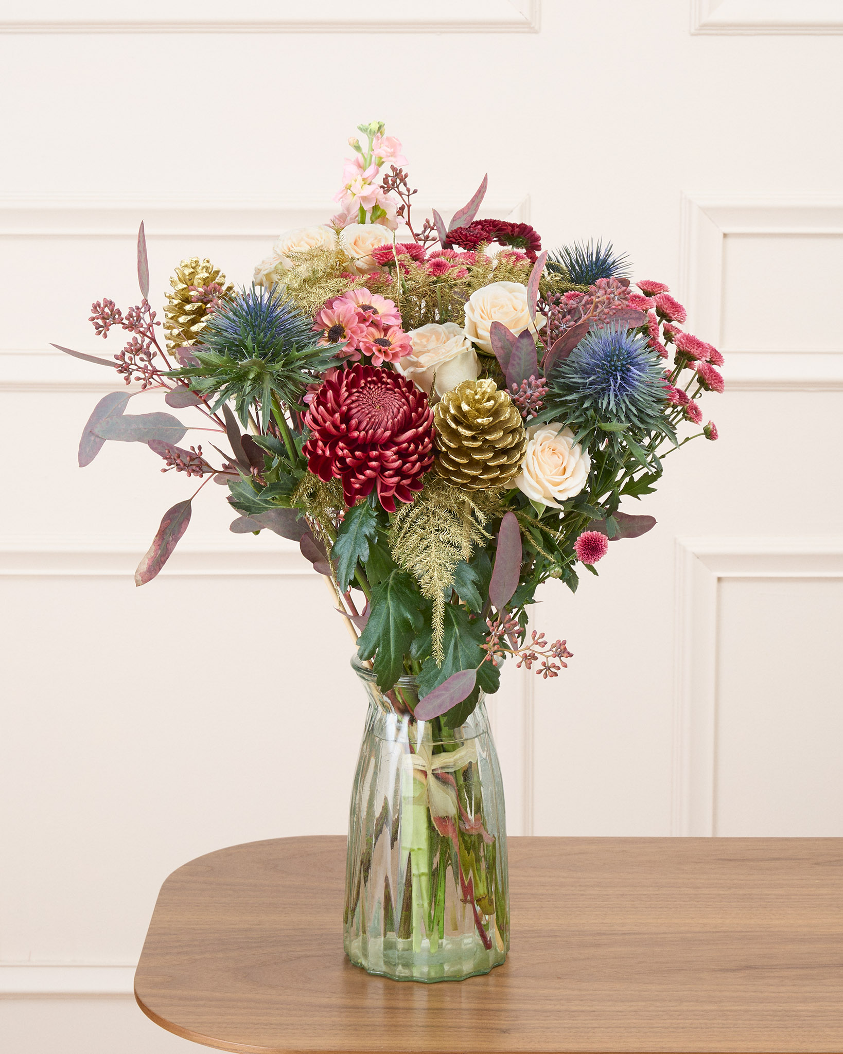 Bouquet Strasbourg M & Vase Ruby