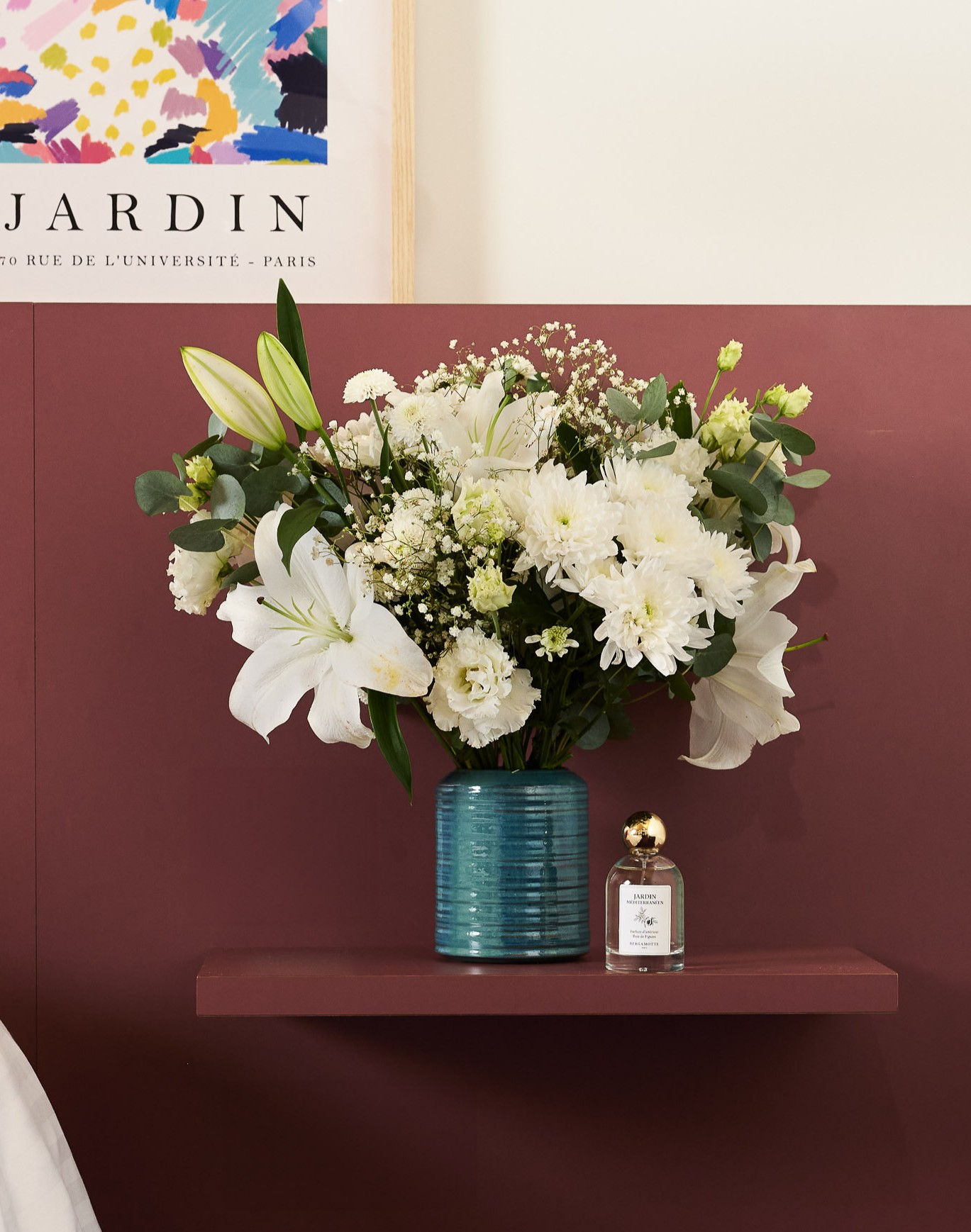 Bouquet Chamonix M & Vase Ecume