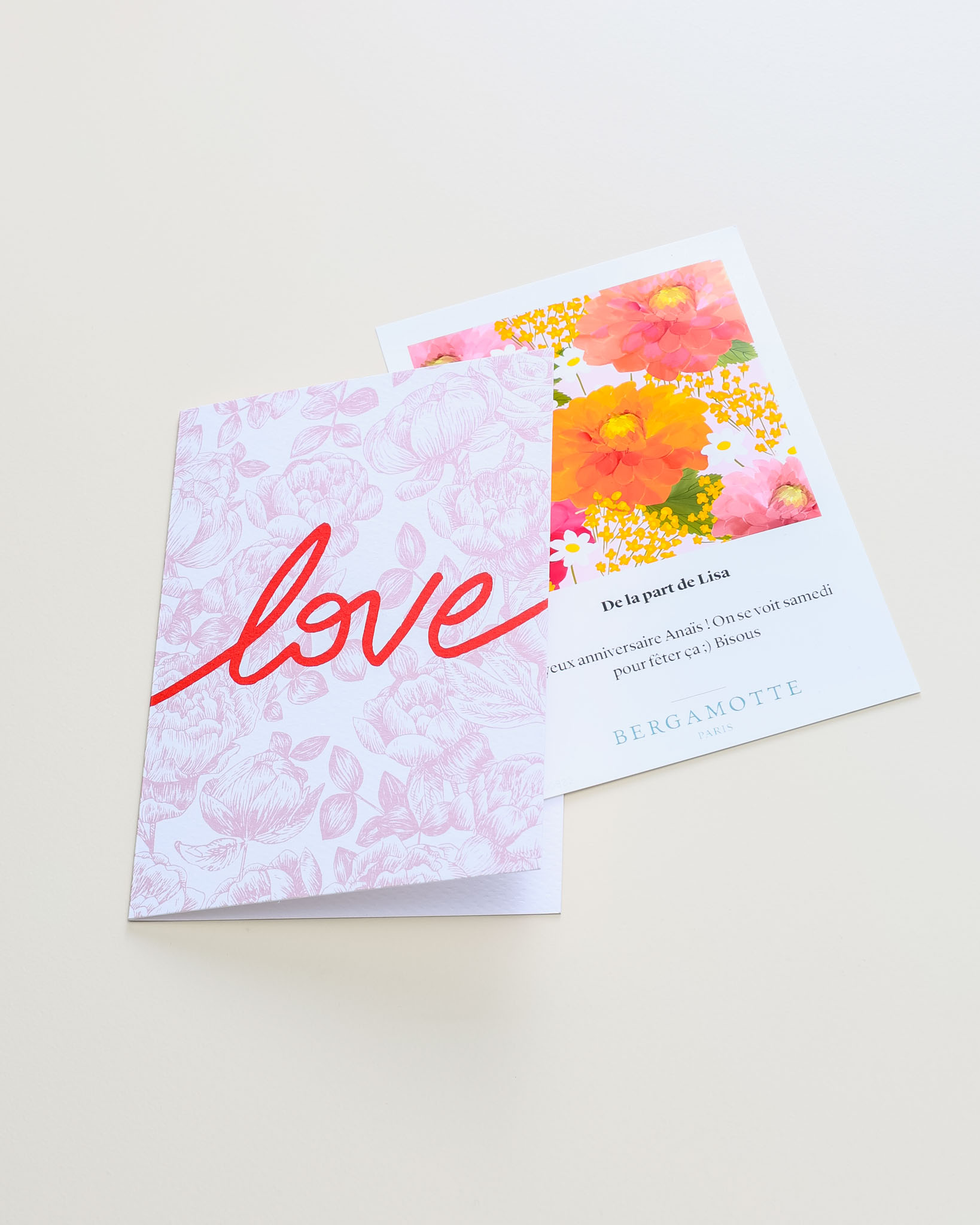 Carte mot doux love