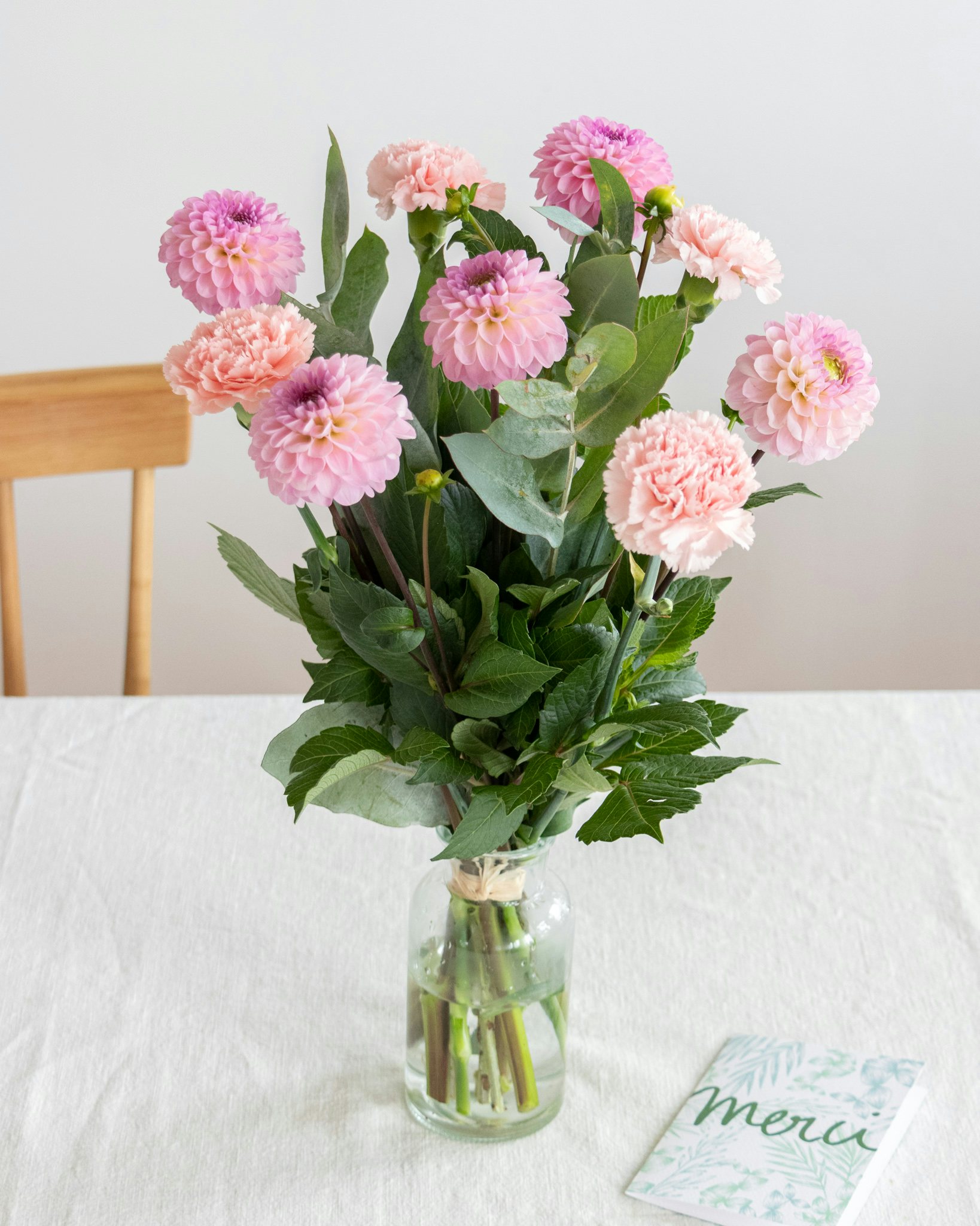 Blumenstrauß Jersey & Valparaiso vase