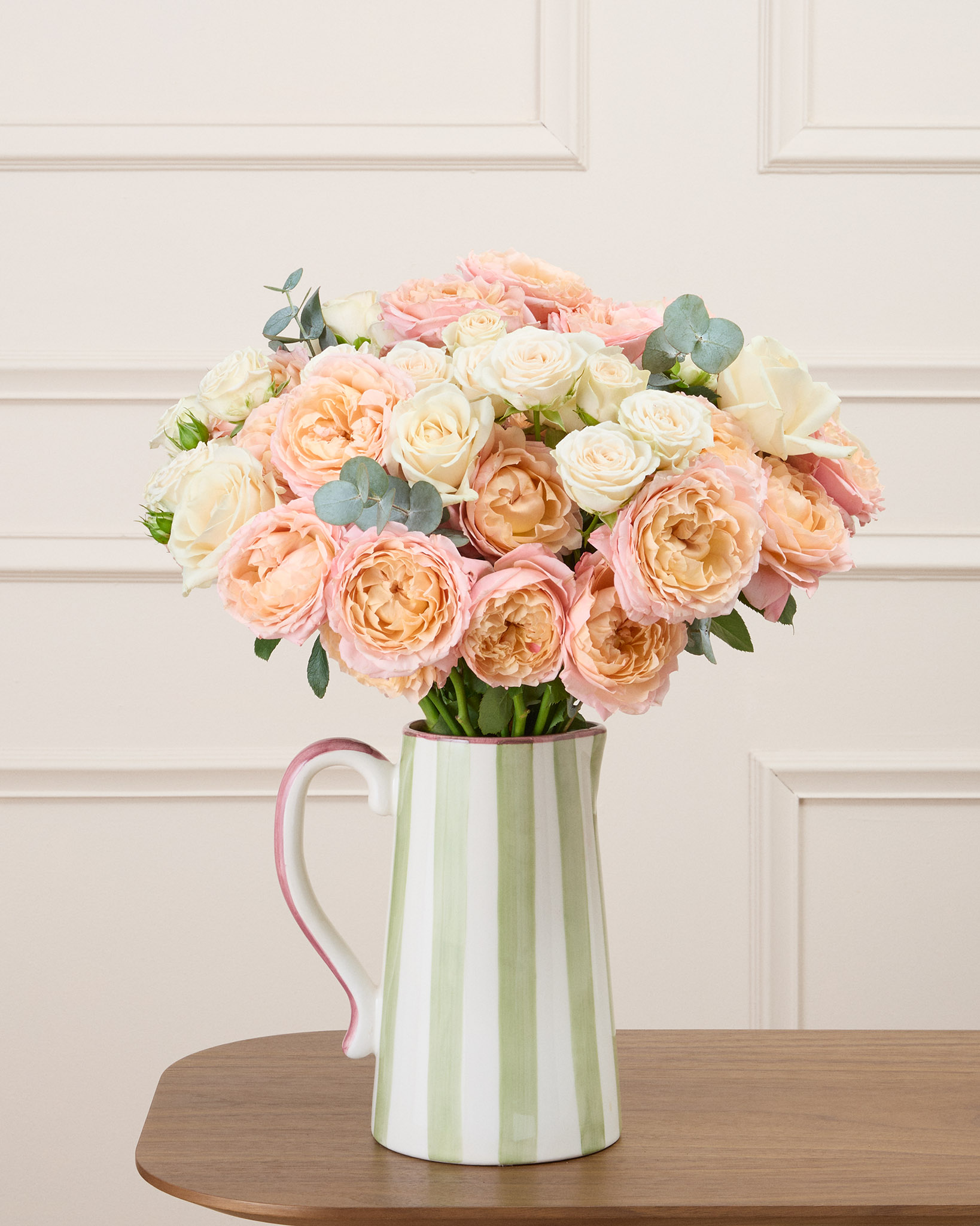 Bouquet Bagatelle XL & Vase Faro vert