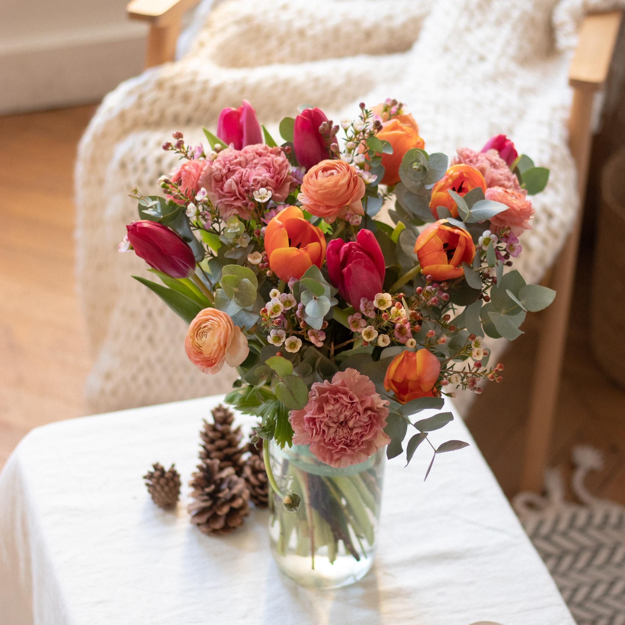 Bouquet Cabo San Lucas et vase Le Parfait