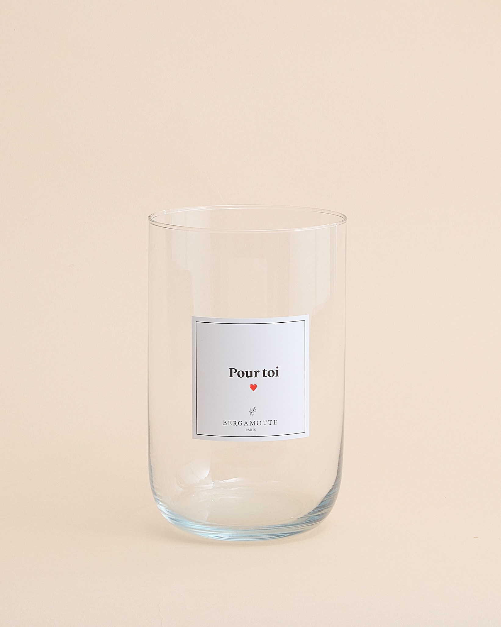 Vase Epure avec étiquette personnalisée