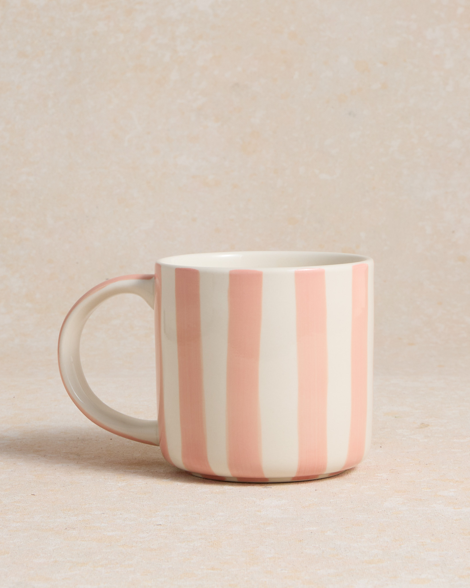 Mug rayé rose