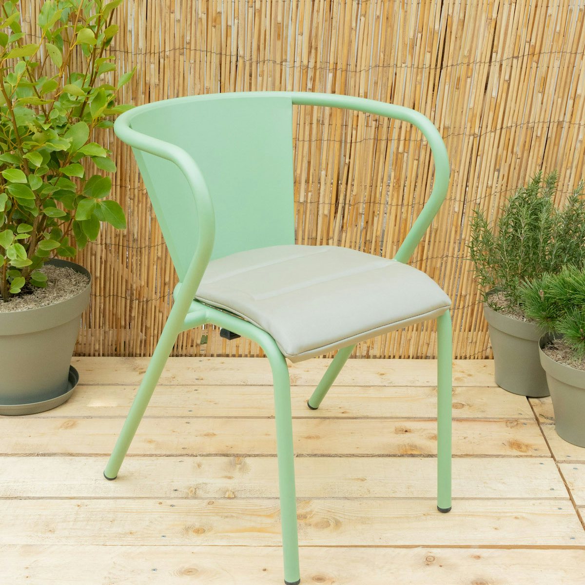 Coussins verts pour chaises Comporta