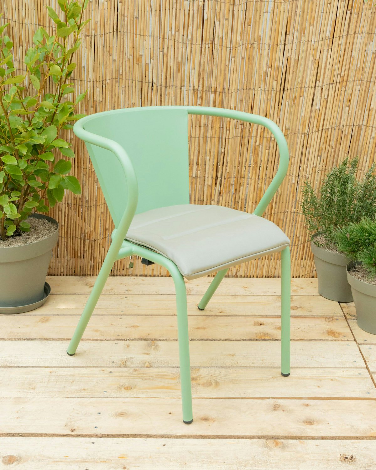 Coussins verts pour chaises Comporta