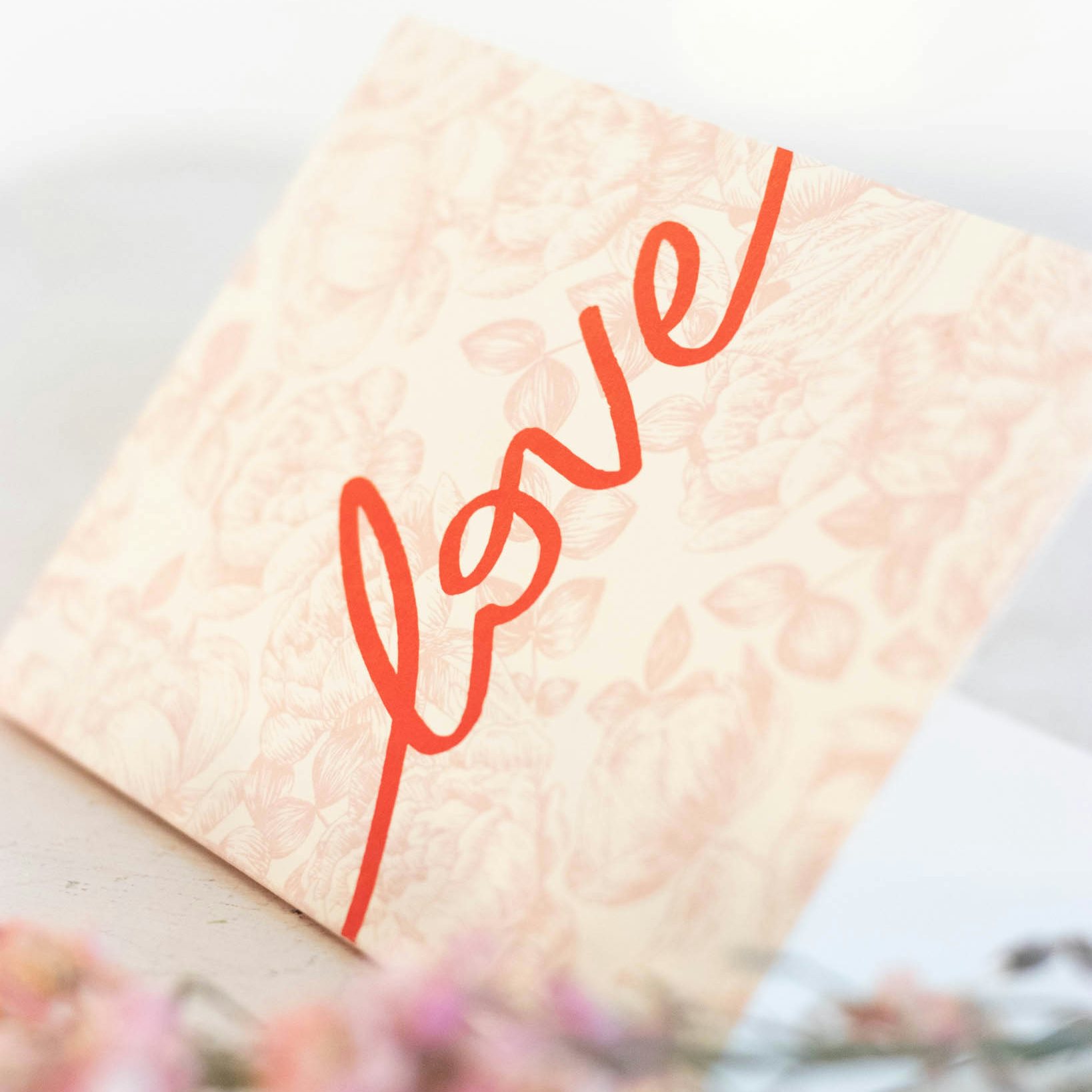 Bouquet Lago di Como & Carte mots doux "Love"