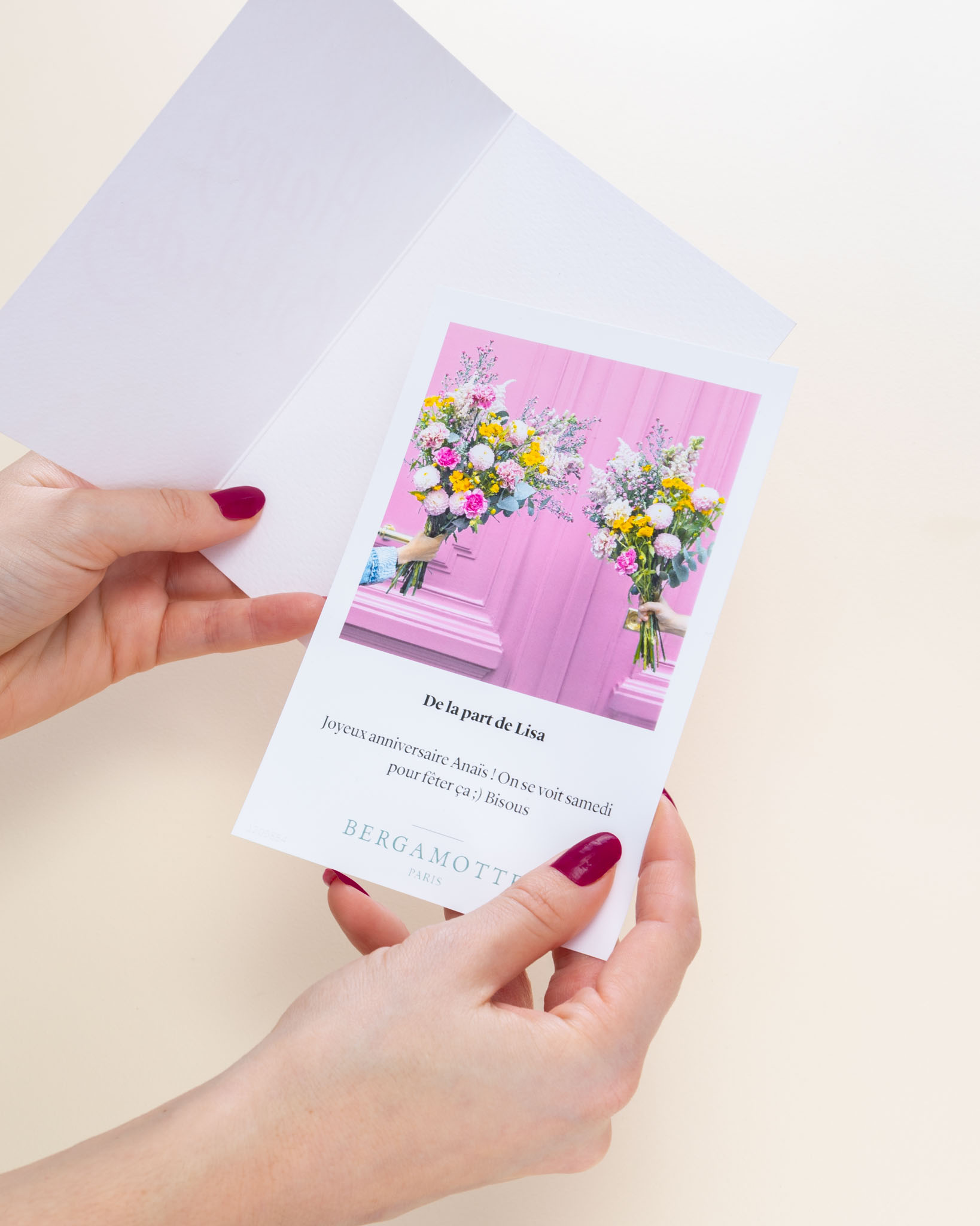 Carte message offerte ! Photo et texte personnalisable au moment de l