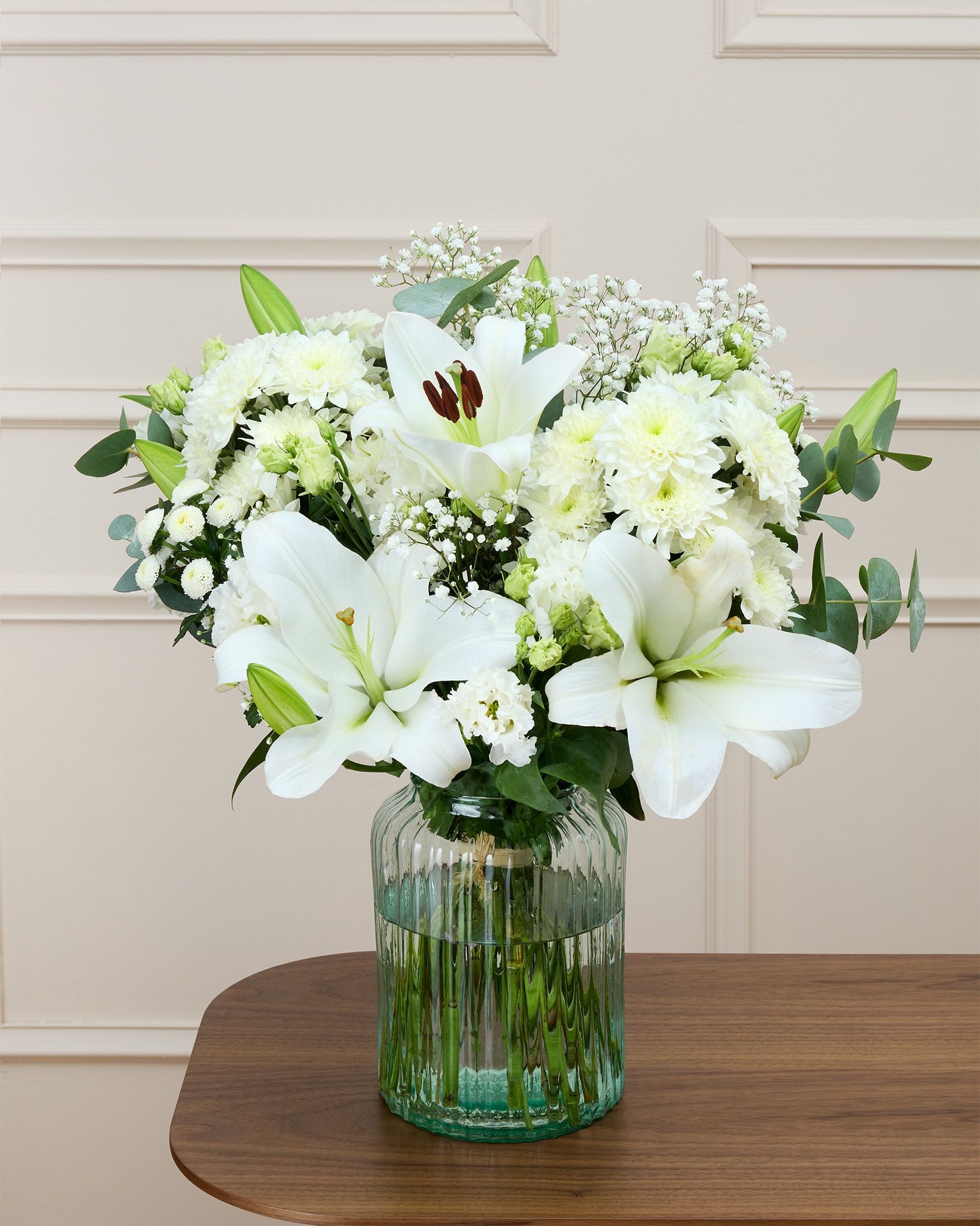 Bouquet Santorin L & Vase Iris