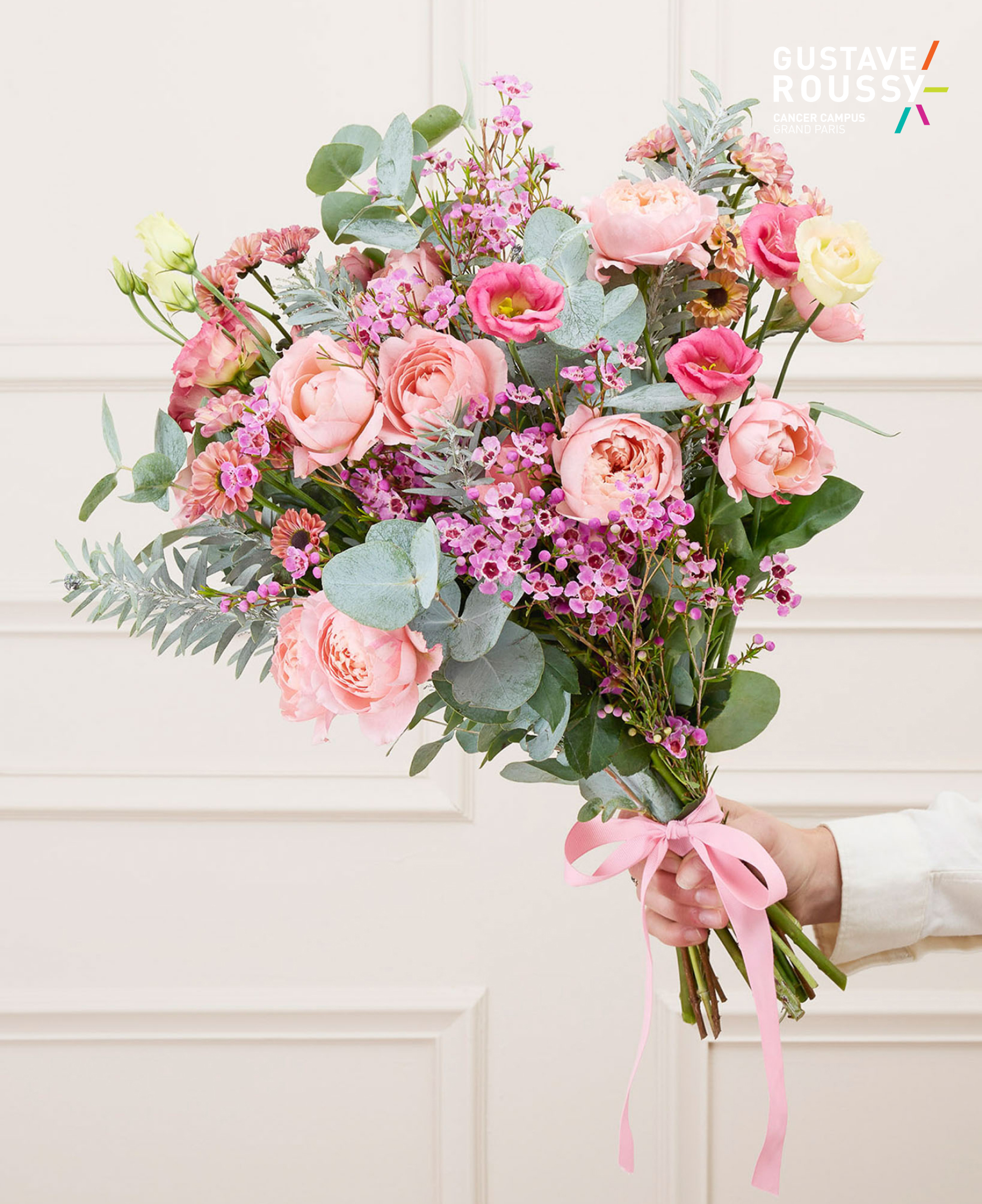 bouquet rose poudré