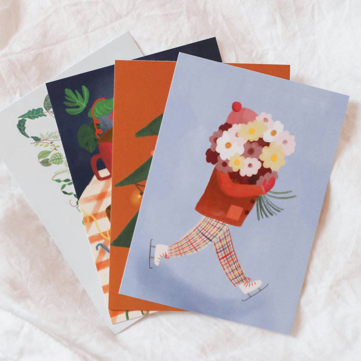 Blumenstrauß Vancouver & 4 Postkarten "Gretas Schwester"