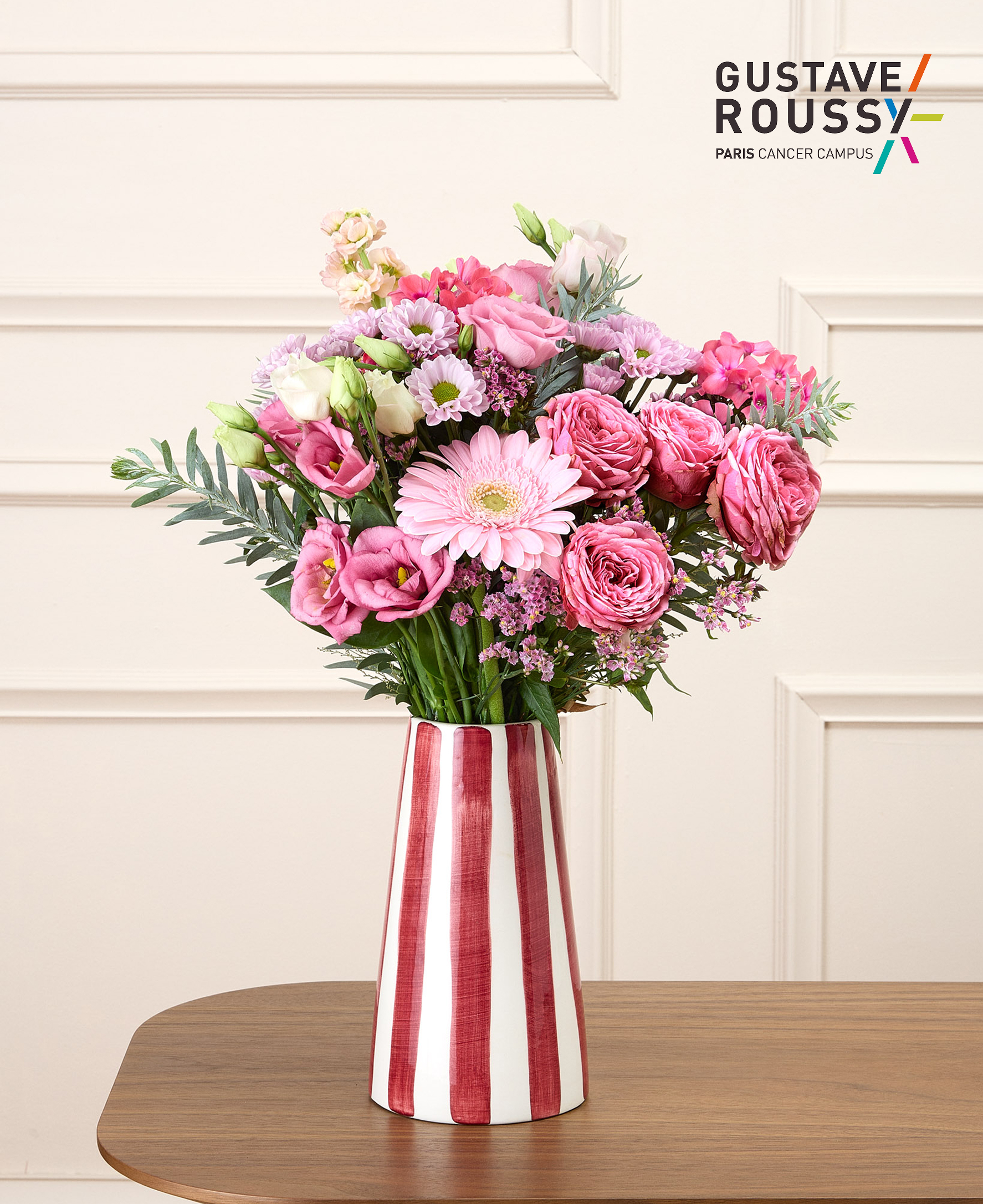 Bouquet Octobre Rose M & Vase Sintra