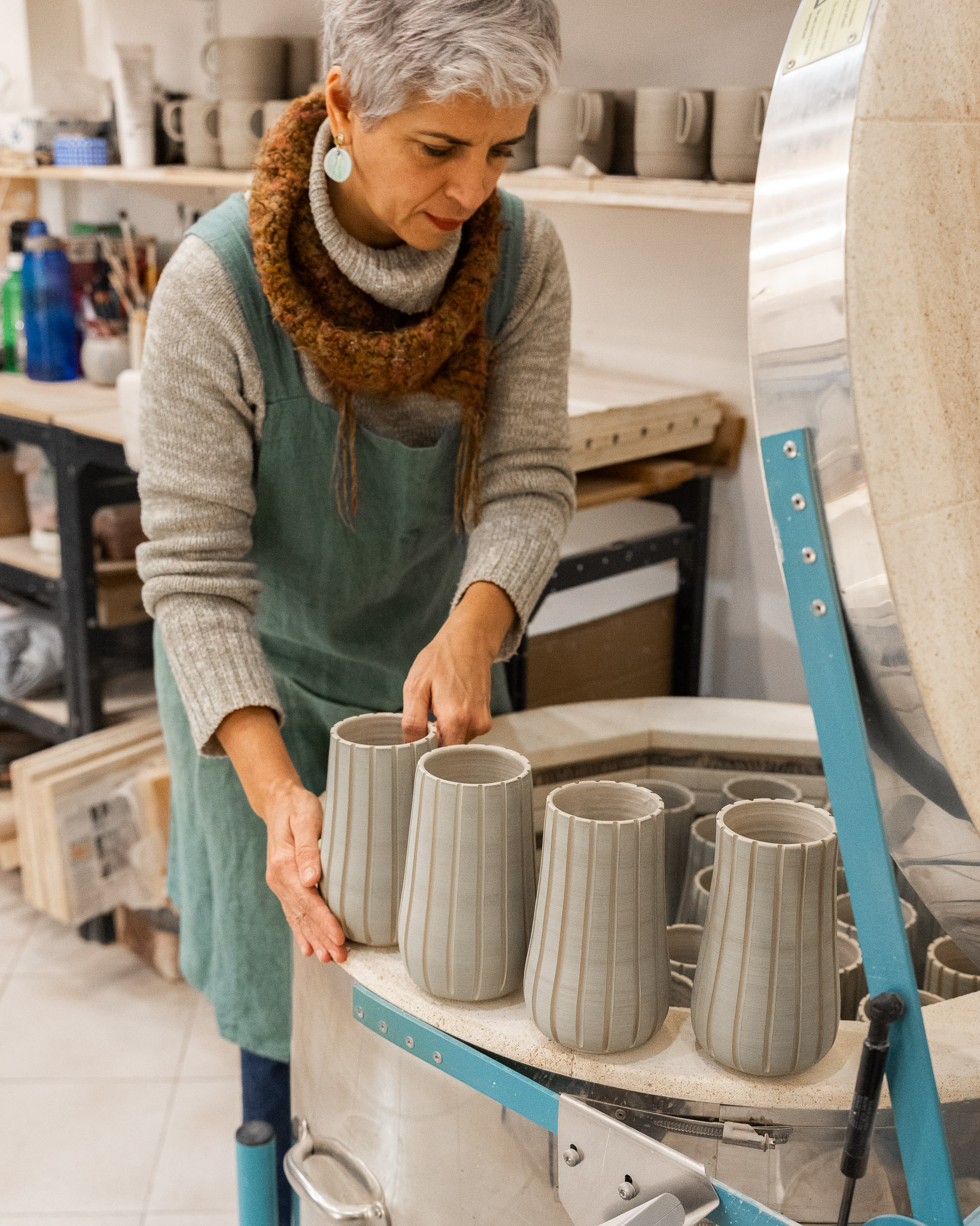 Vase Artisan Lagune par Fernanda X Bergamotte