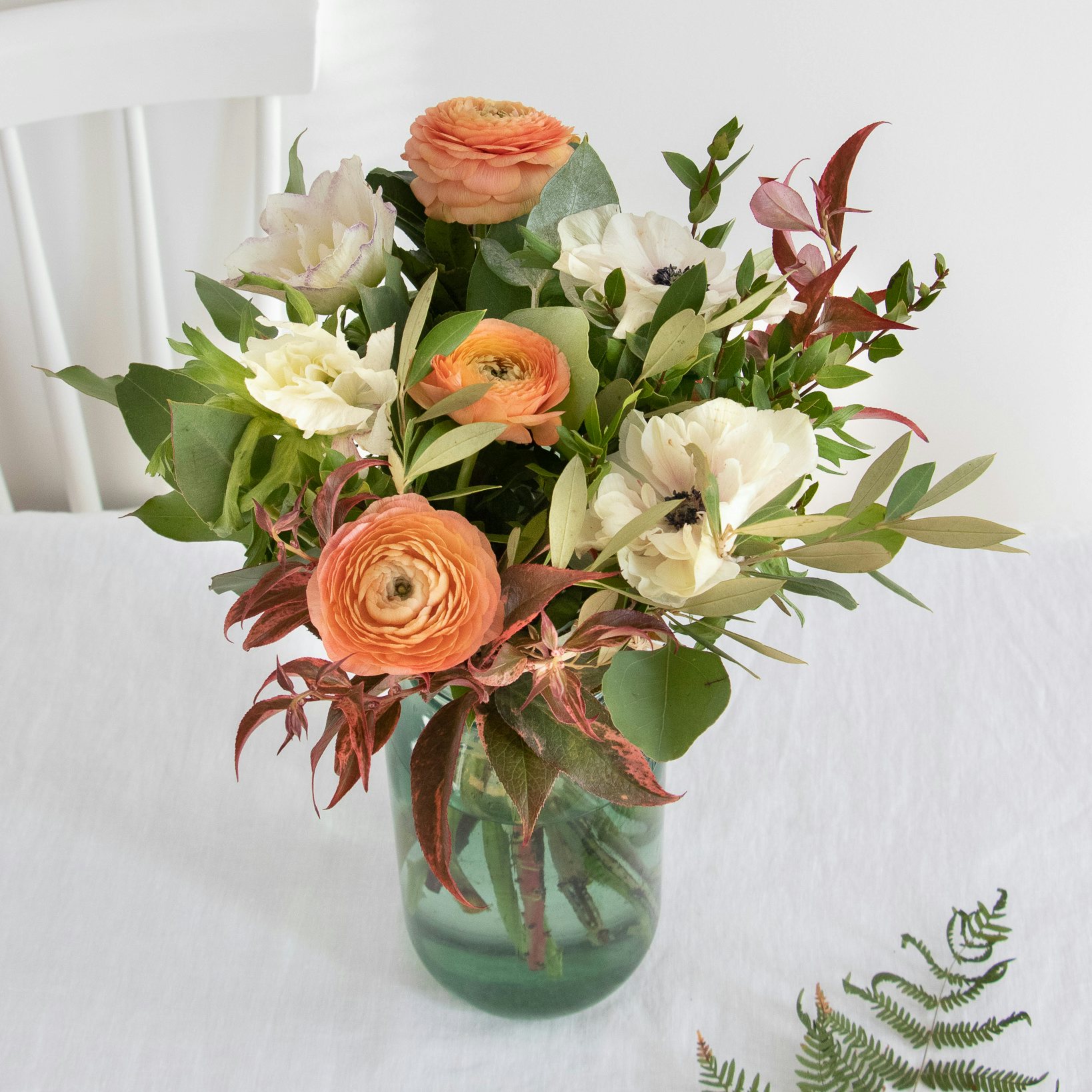 Bouquet Vancouver S & vase Le Parfait vert
