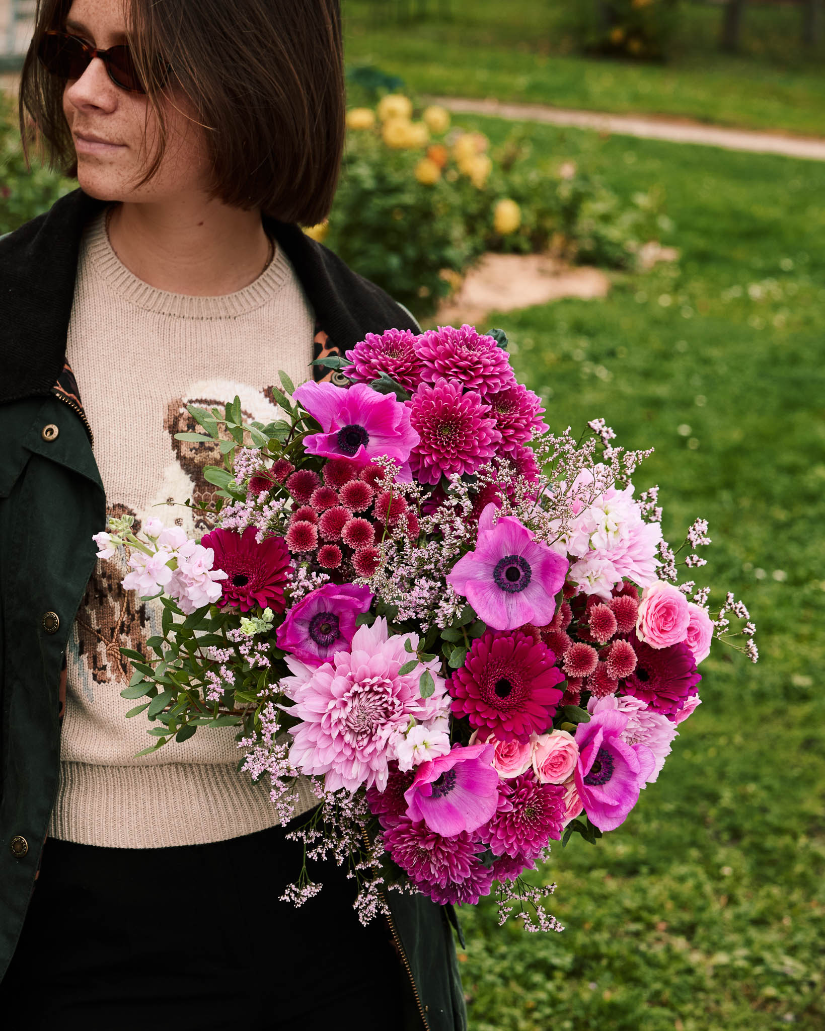 bouquet de fleurs rose