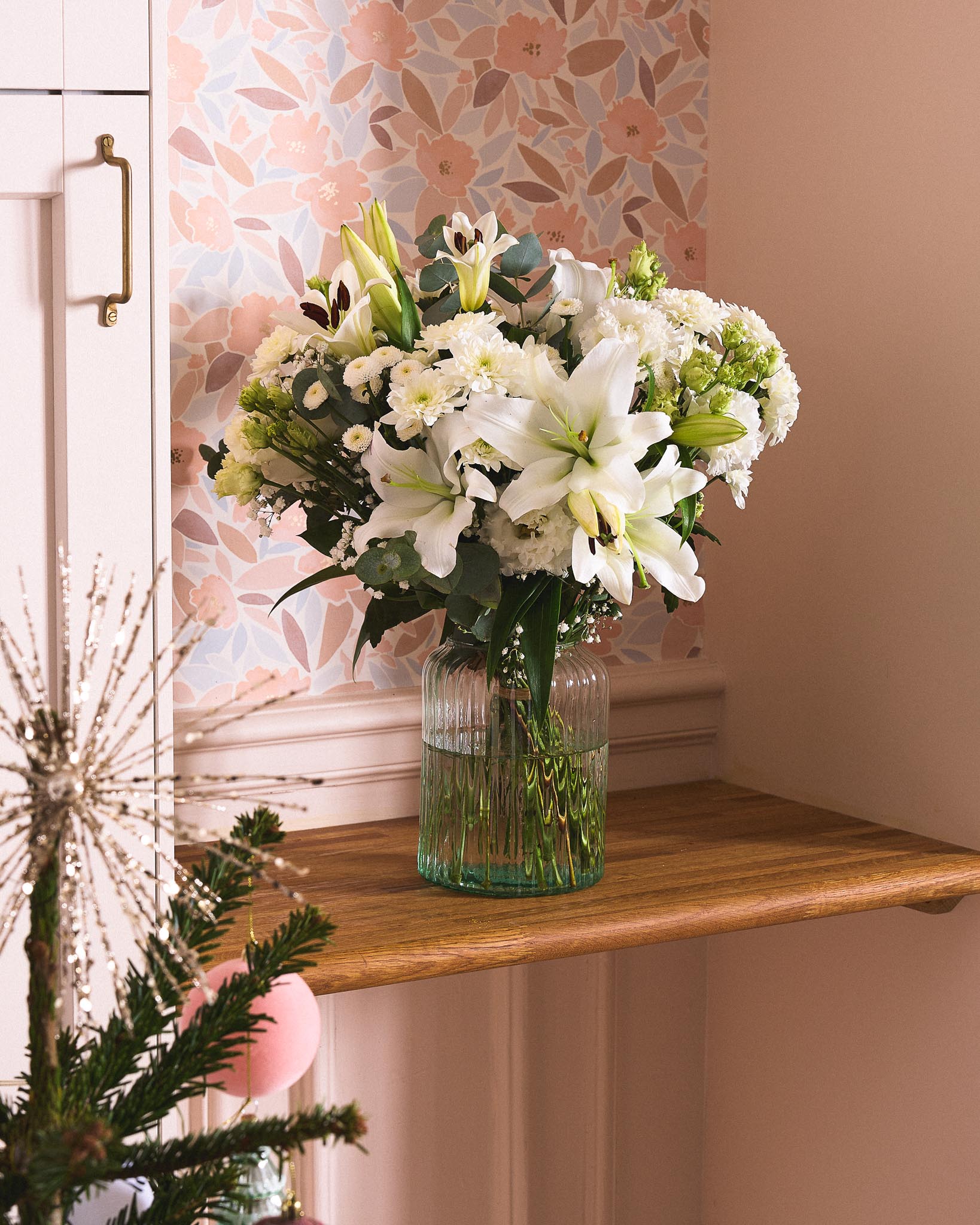 Bouquet Chamonix L & Vase Iris