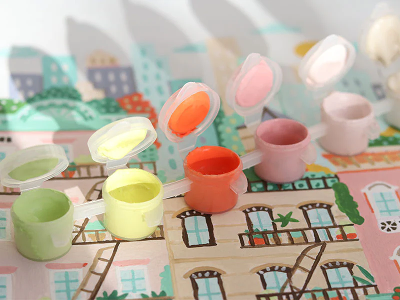 Zoom sur le kit peinture New York - Petit Pinceau