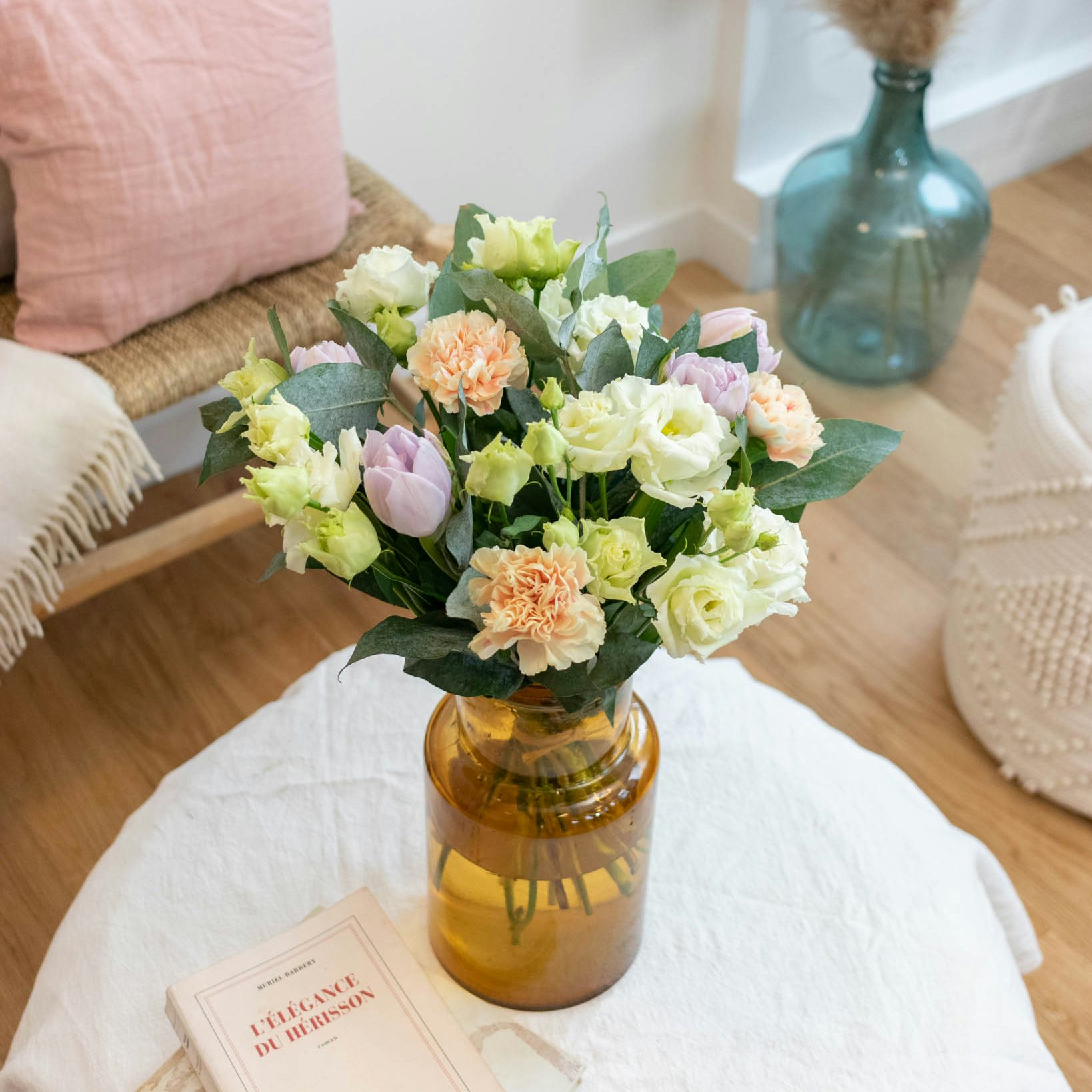 Bouquet Galapagos & vase Aristote jaune