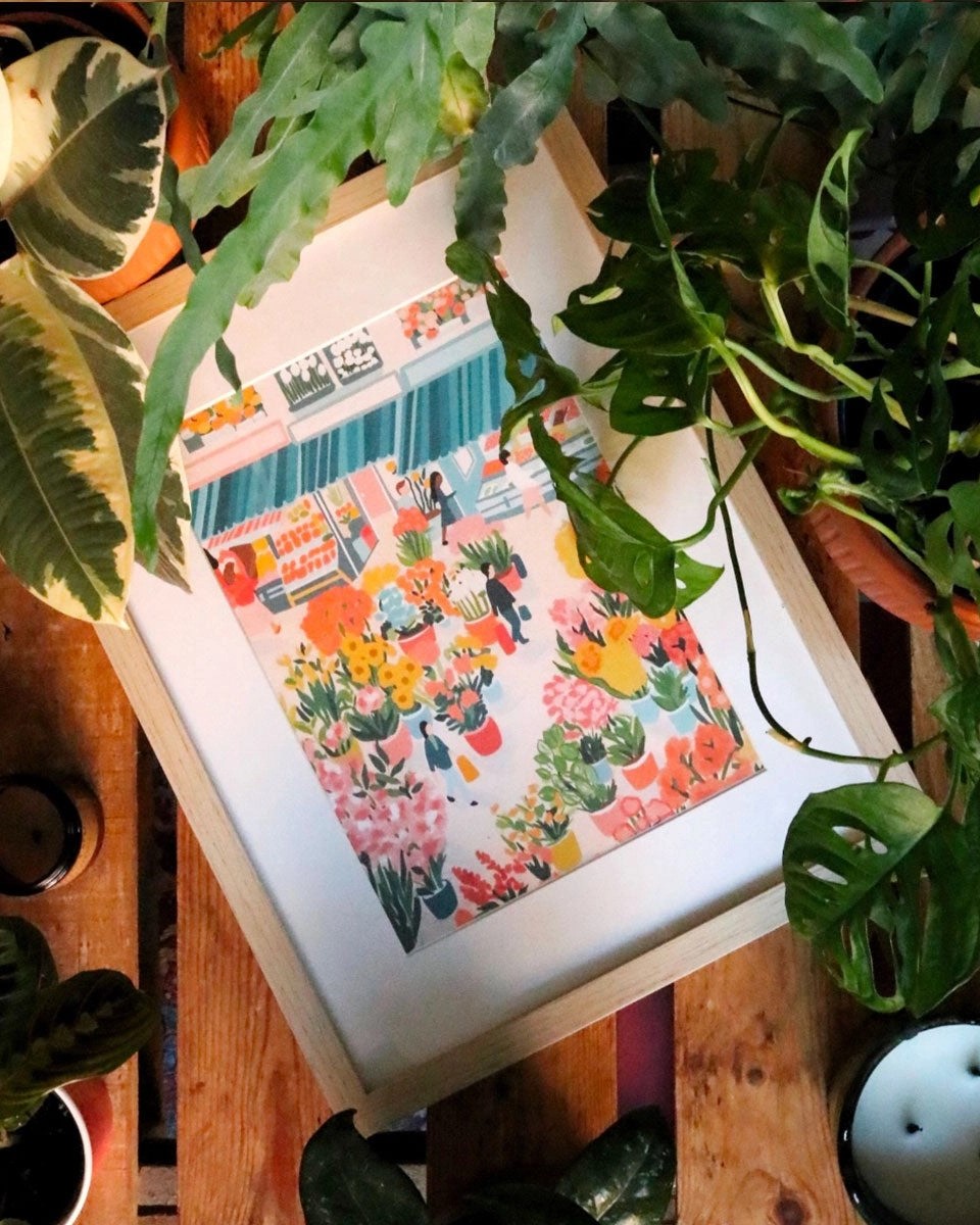 Kit peinture Marché aux fleurs - Petit Pinceau