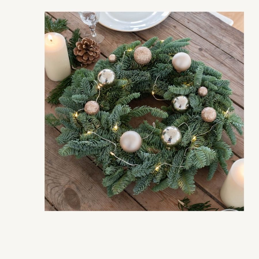 couronne de Noël en sapin