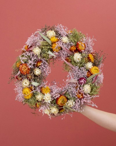 Couronne Minorque L - Livraison fleurs séchées - Fleuriste en ligne Bergamotte