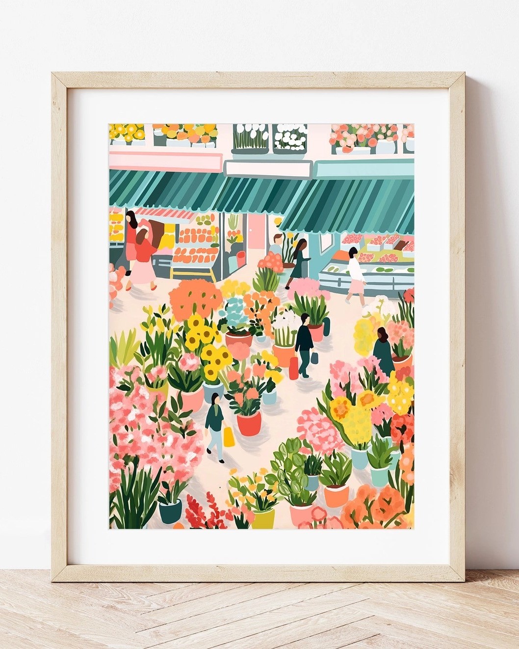 Kit peinture Marché aux fleurs