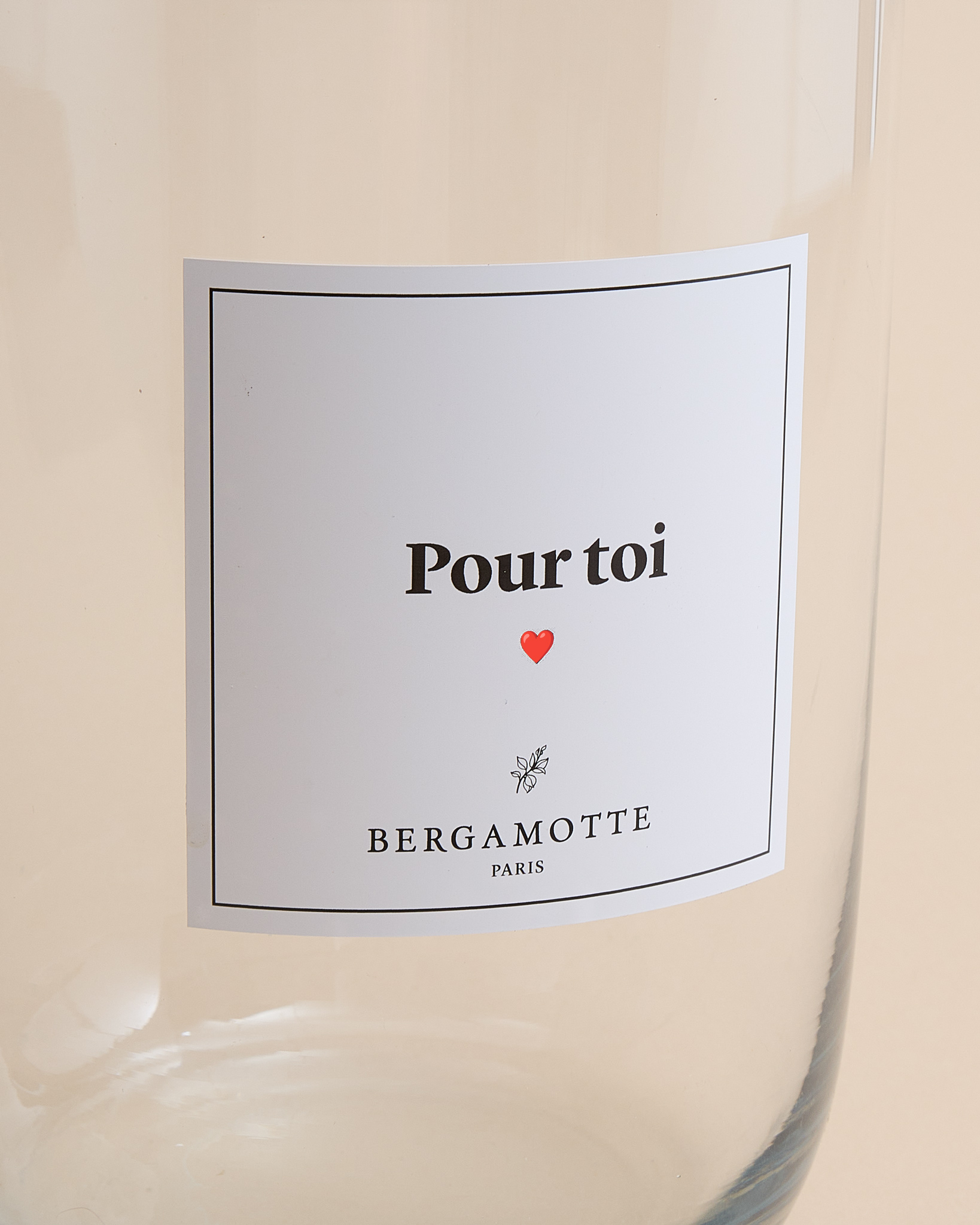 Vase Epure avec étiquette personnalisée