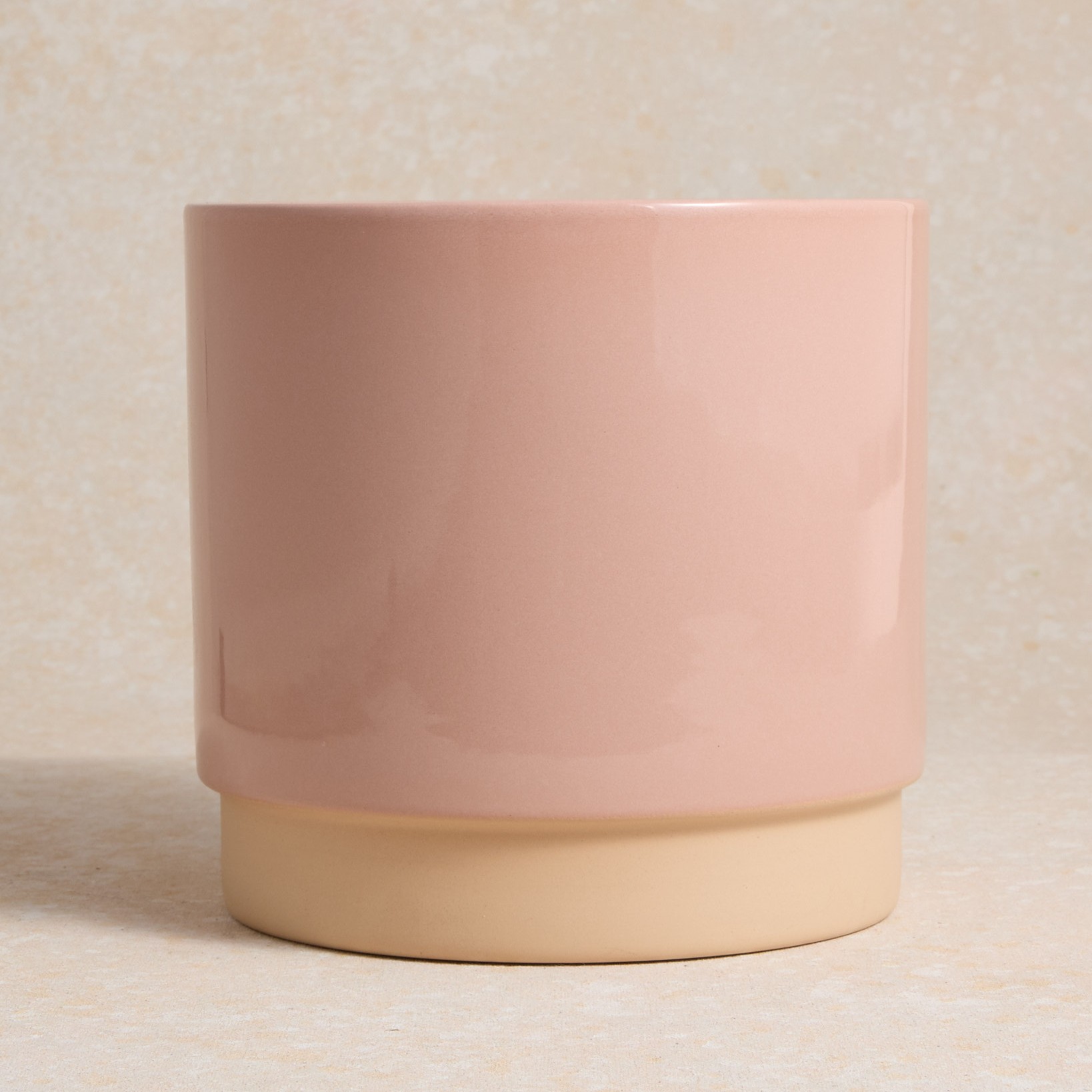 Carlos et son cache-pot en céramique rose