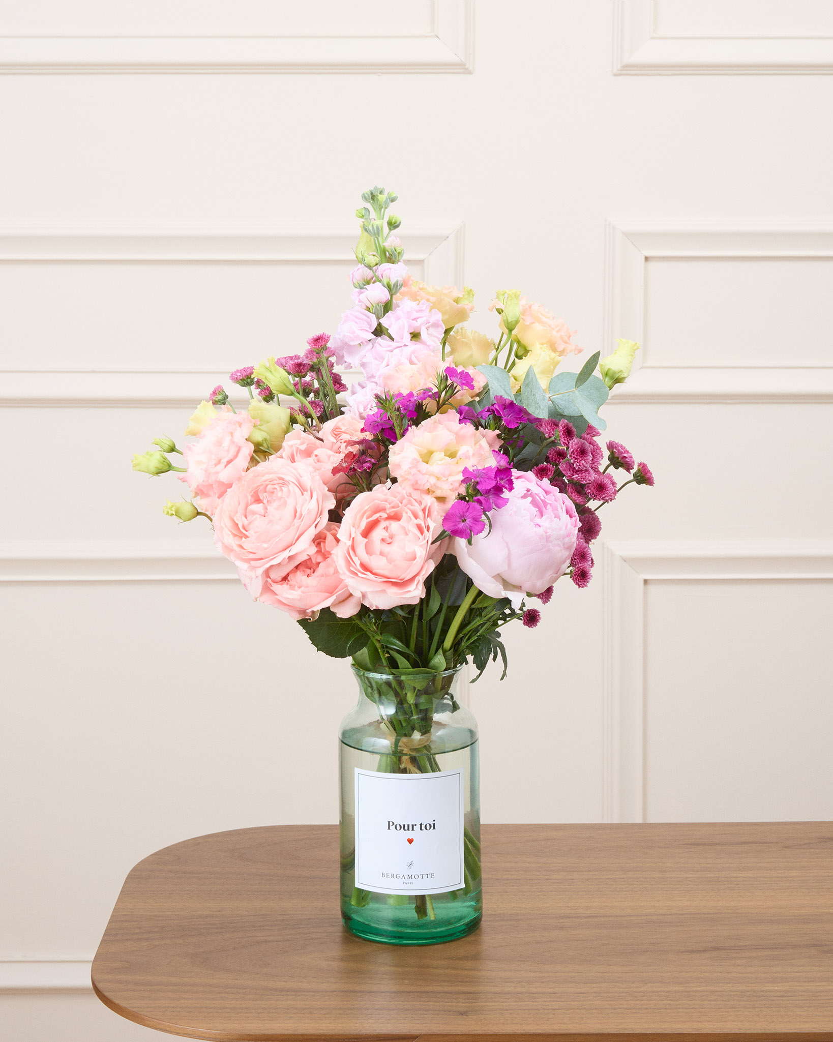 Bouquet Toscane S & Vase Luz personnalisé