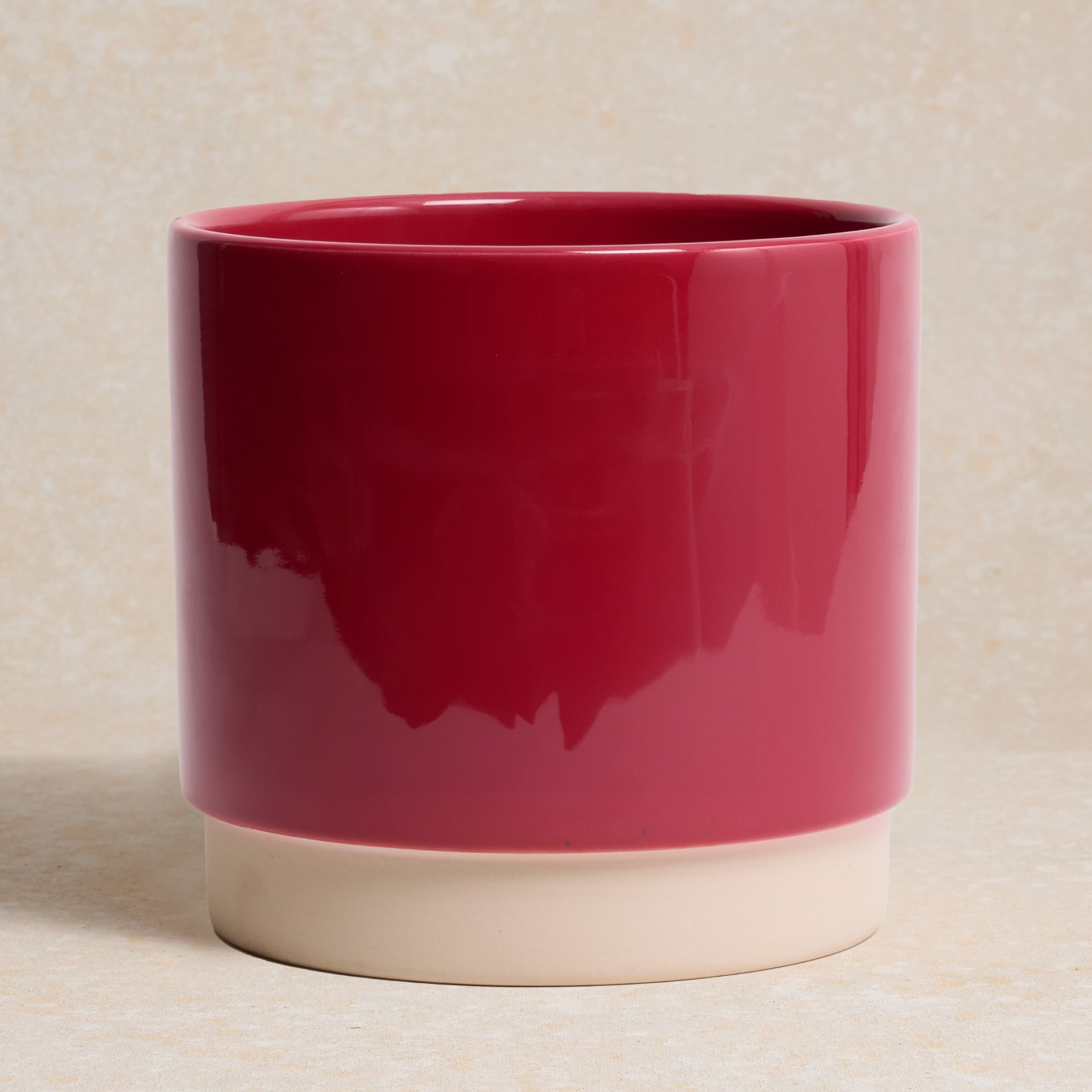 Cache-pot bordeaux D16