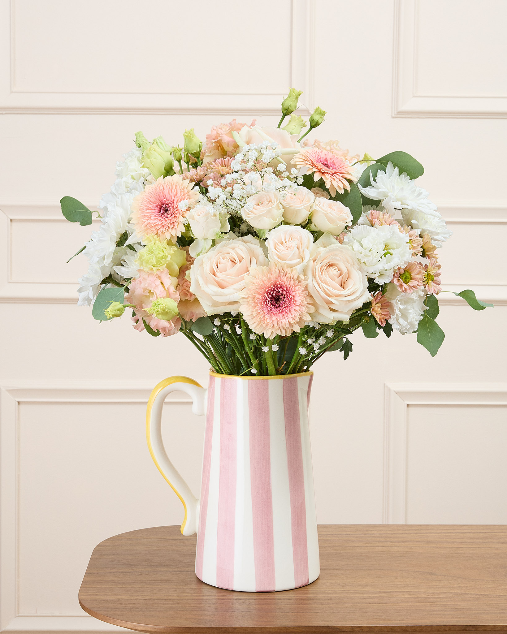 Bouquet Lago di Como L & Vase Faro rose